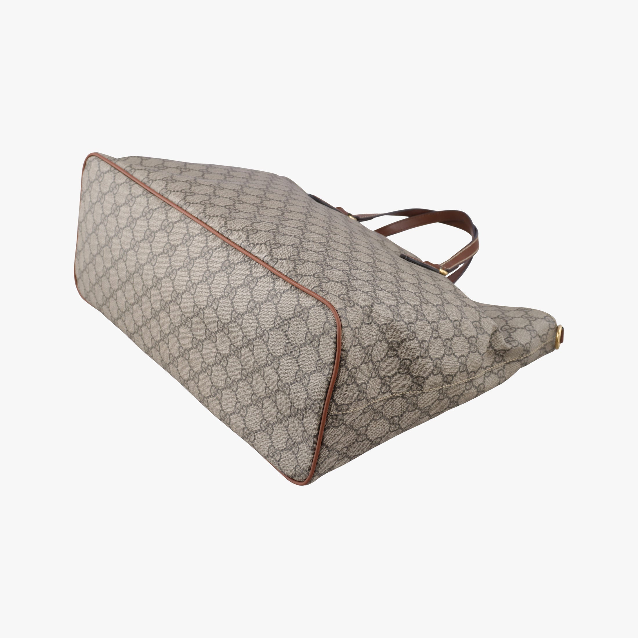 GG Supreme Brown × Beige PVC coated canvas×Leather 453705 A020897152GGスプリーム ブラウン×ベージュ PVCコーティングキャンバス×レザー 453705 A020897152