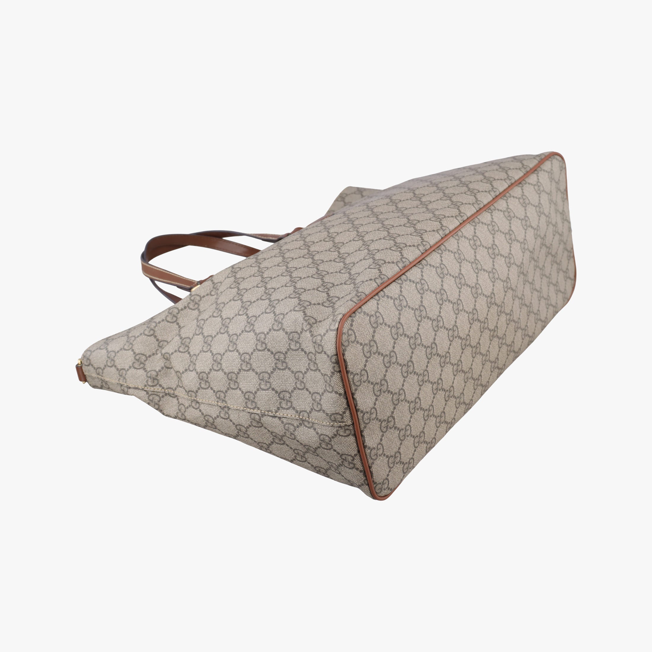 GG Supreme Brown × Beige PVC coated canvas×Leather 453705 A020897152GGスプリーム ブラウン×ベージュ PVCコーティングキャンバス×レザー 453705 A020897152