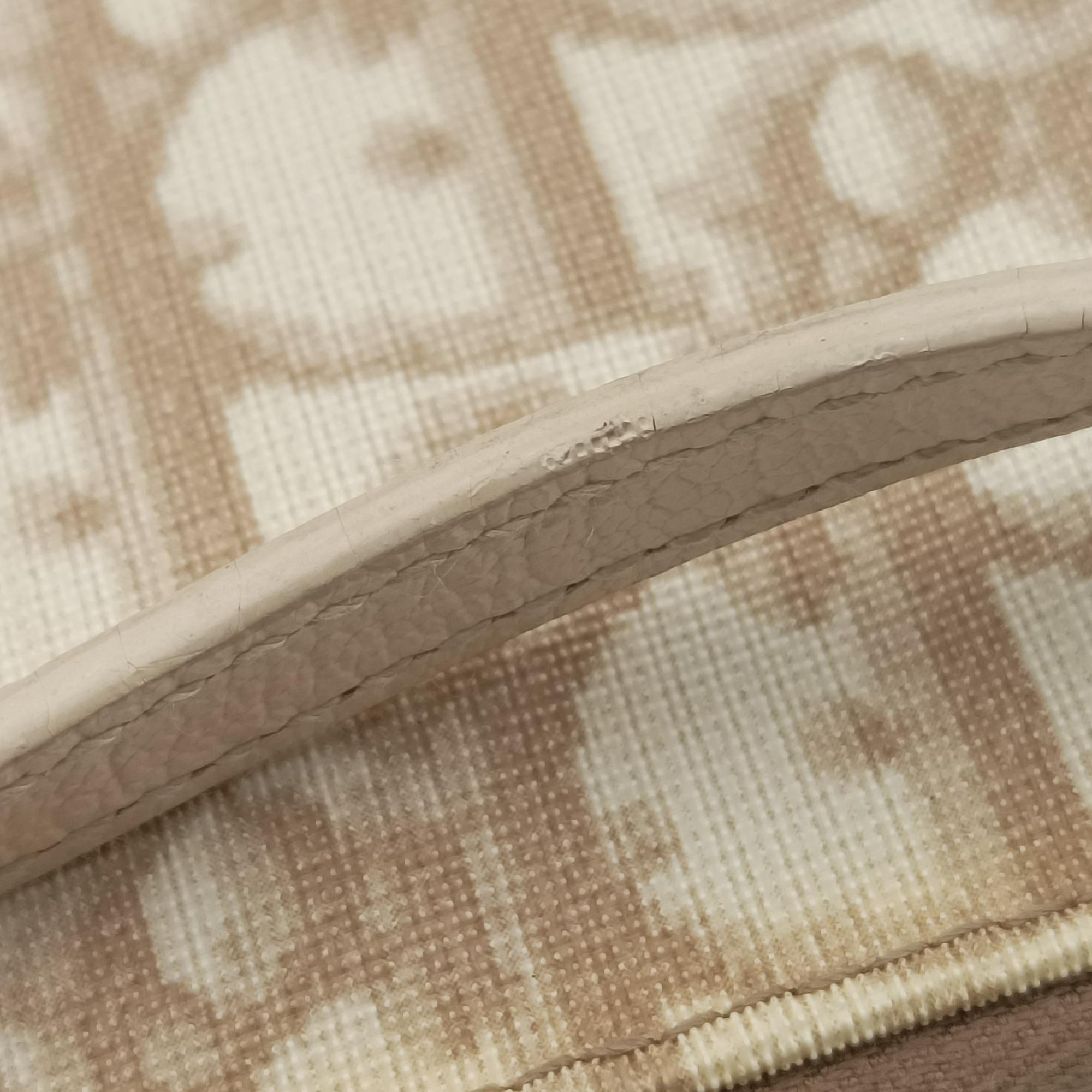 Saddle Beige PVC Coated Canvas Floral Embroidery MC 0055サドル ベージュ PVCコーティングキャンバス 花刺繍 MC 0055