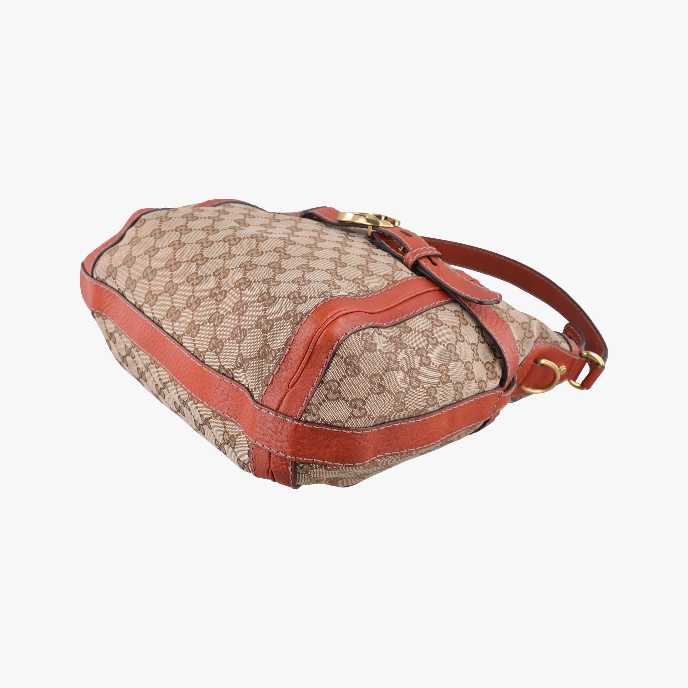 GG Running Beige×orange canvas×leather 247185 B8710370ジージーランニング ベージュ x オレンジ キャンバス×レザー 247185 B8710370