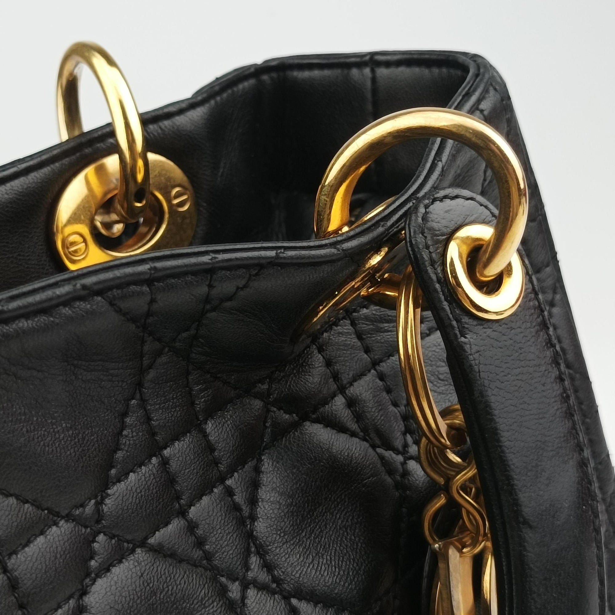 Lady Dior Black lambskin MA-0917レディディオール ブラック ラムスキン MA-0917