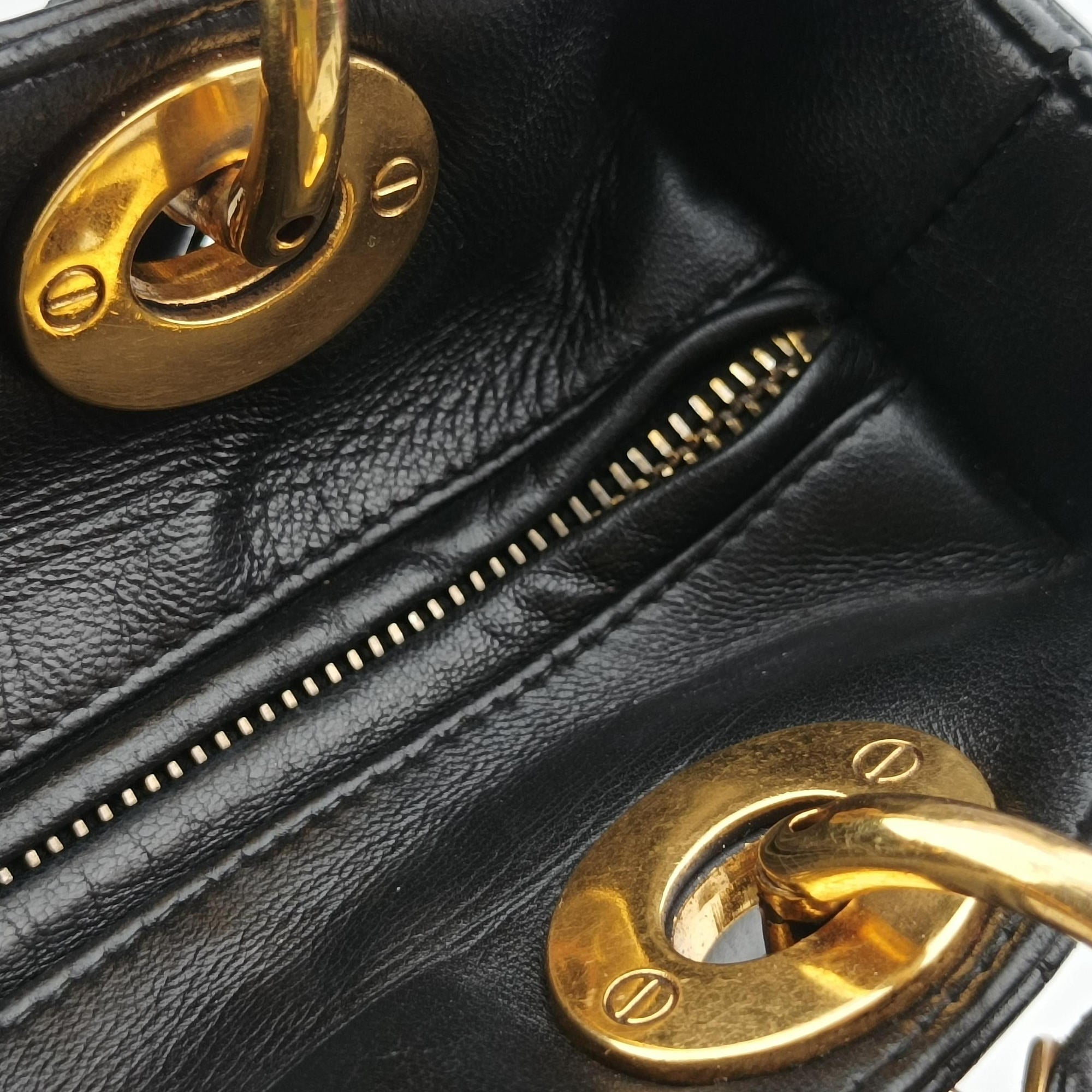 Lady Dior Black lambskin MA-0917レディディオール ブラック ラムスキン MA-0917