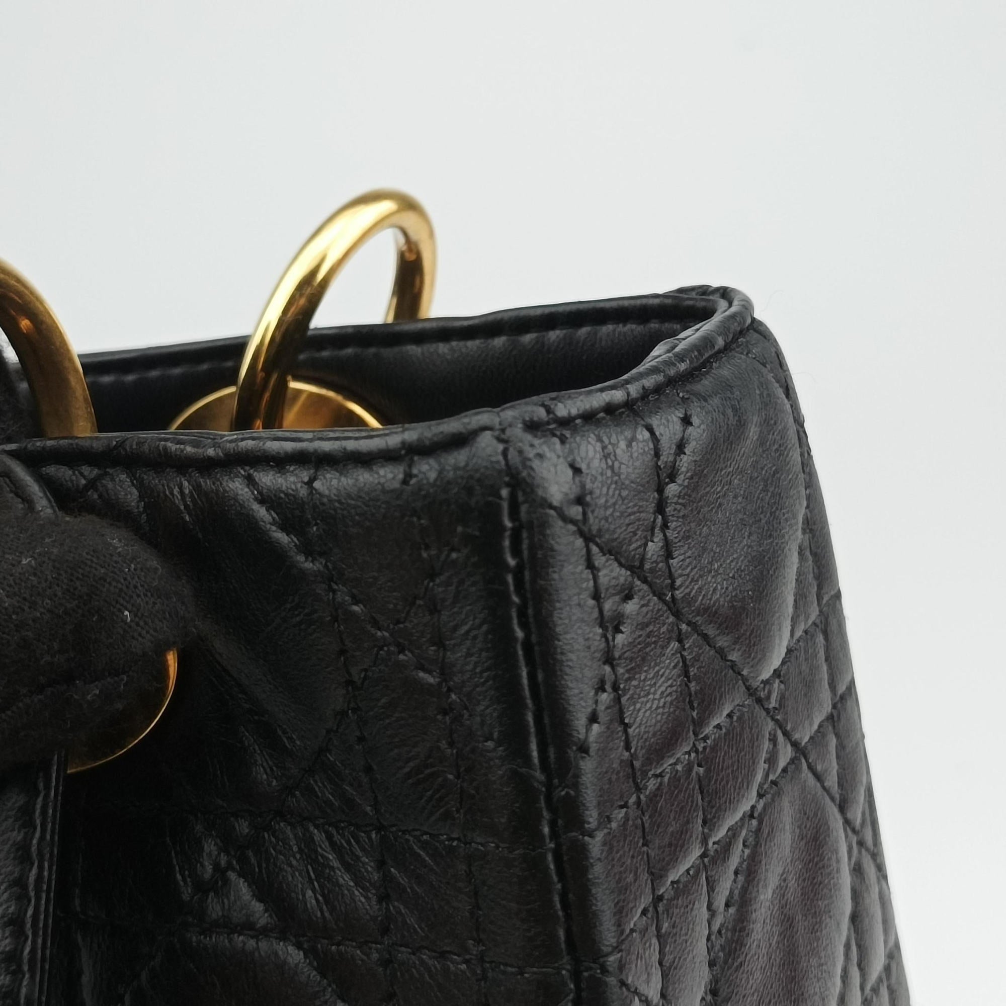 Lady Dior Black lambskin MA-0917レディディオール ブラック ラムスキン MA-0917