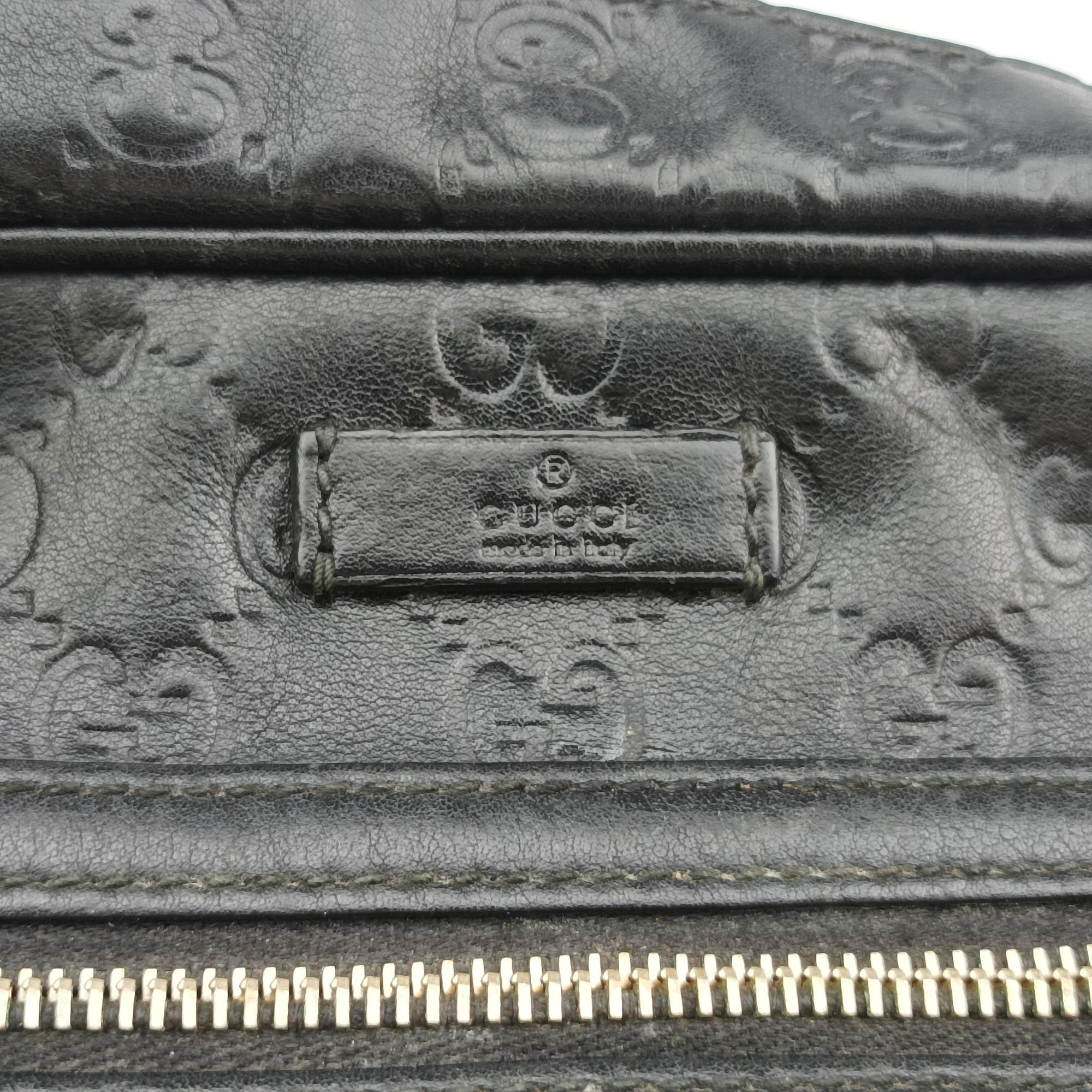 GG Imprime Messenger Black Leather 201448 B015835471GGインプリメ メッセンジャー ブラック レザー 201448 B015835471