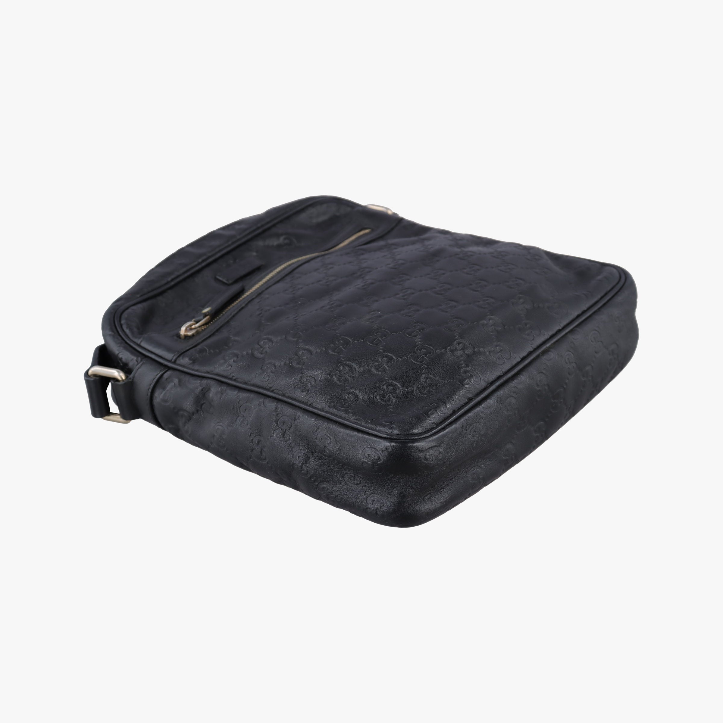 GG Imprime Messenger Black Leather 201448 B015835471GGインプリメ メッセンジャー ブラック レザー 201448 B015835471