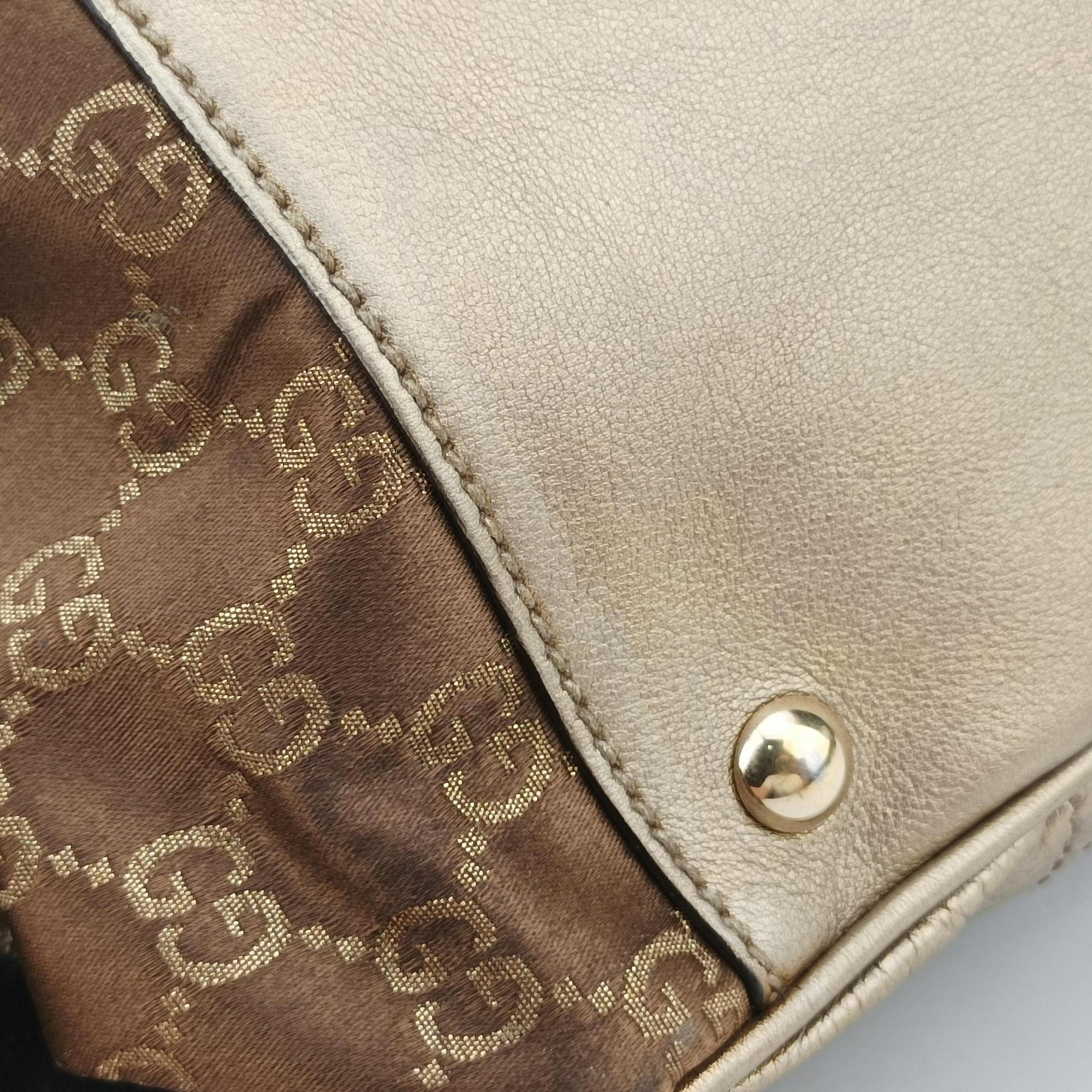 Princy Beige×Champagne Gold GG Canvas × leather 161720 A3434612プリンシー ベージュ×シャンパンゴールド GGキャンバス × レザー 161720 A3434612