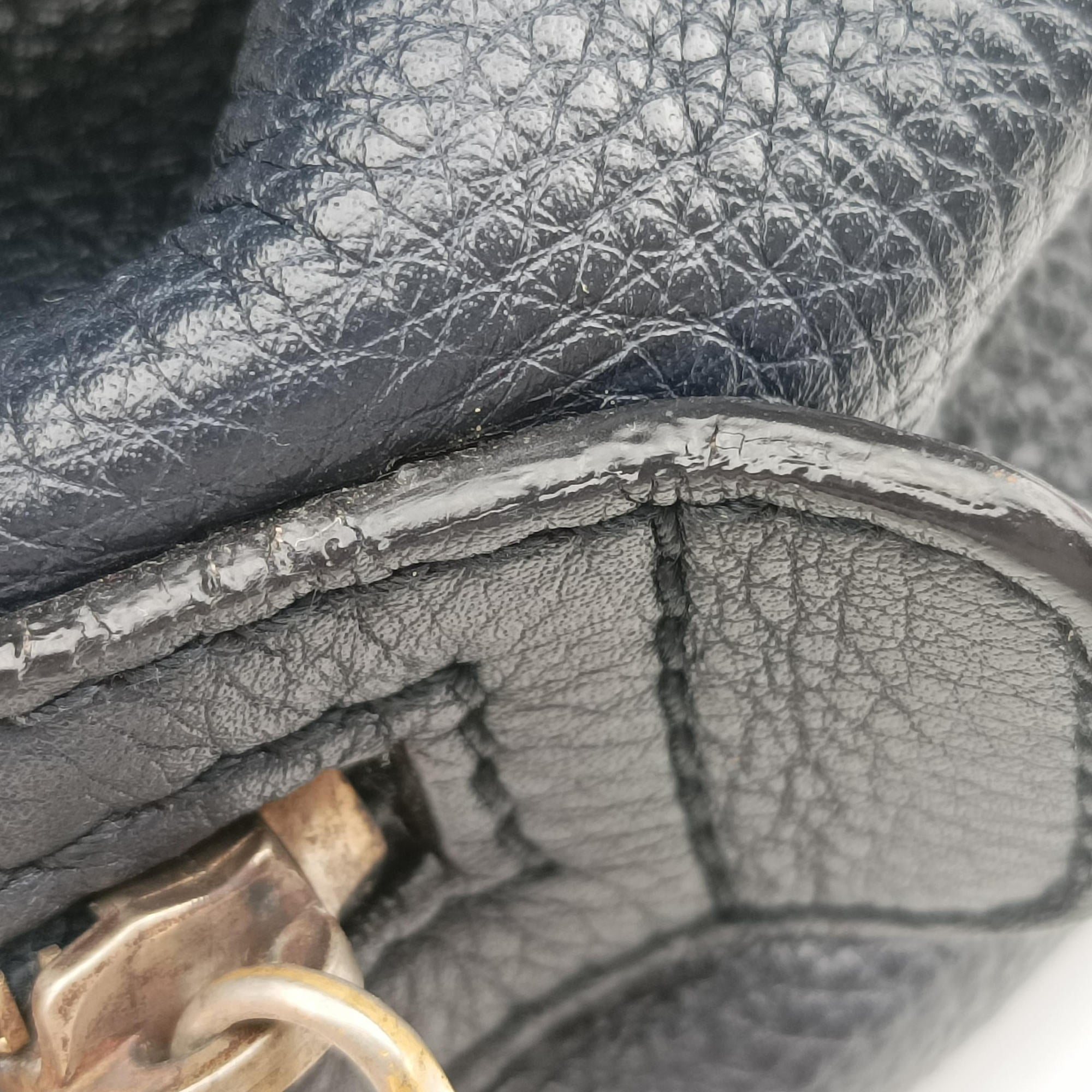 Sherry Line navy Leather 269876 E010583046シェリーライン ネイビー レザー 269876 E010583046