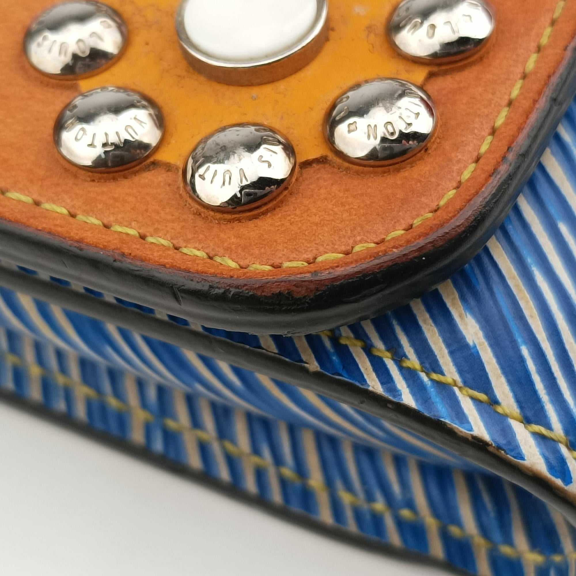 Twist chain wallet Blue × brown Epi leather SP1147ツイスト ウォレットチェーン ブルー × ブラウン エピ SP1147