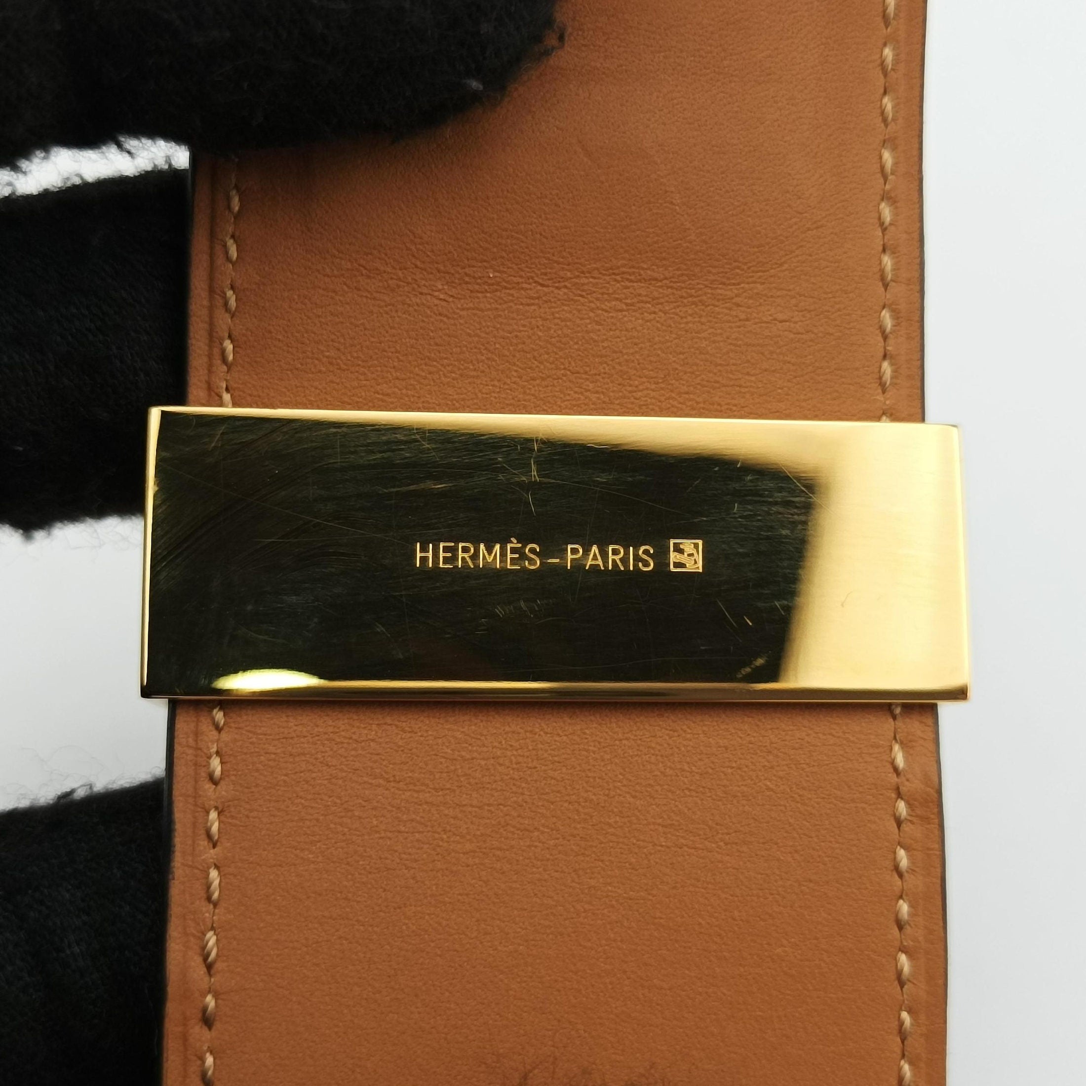 Collier de Chien Black×golden leather N▢N48コリエ ド シアン ブラック×ゴールド レザー N▢N48