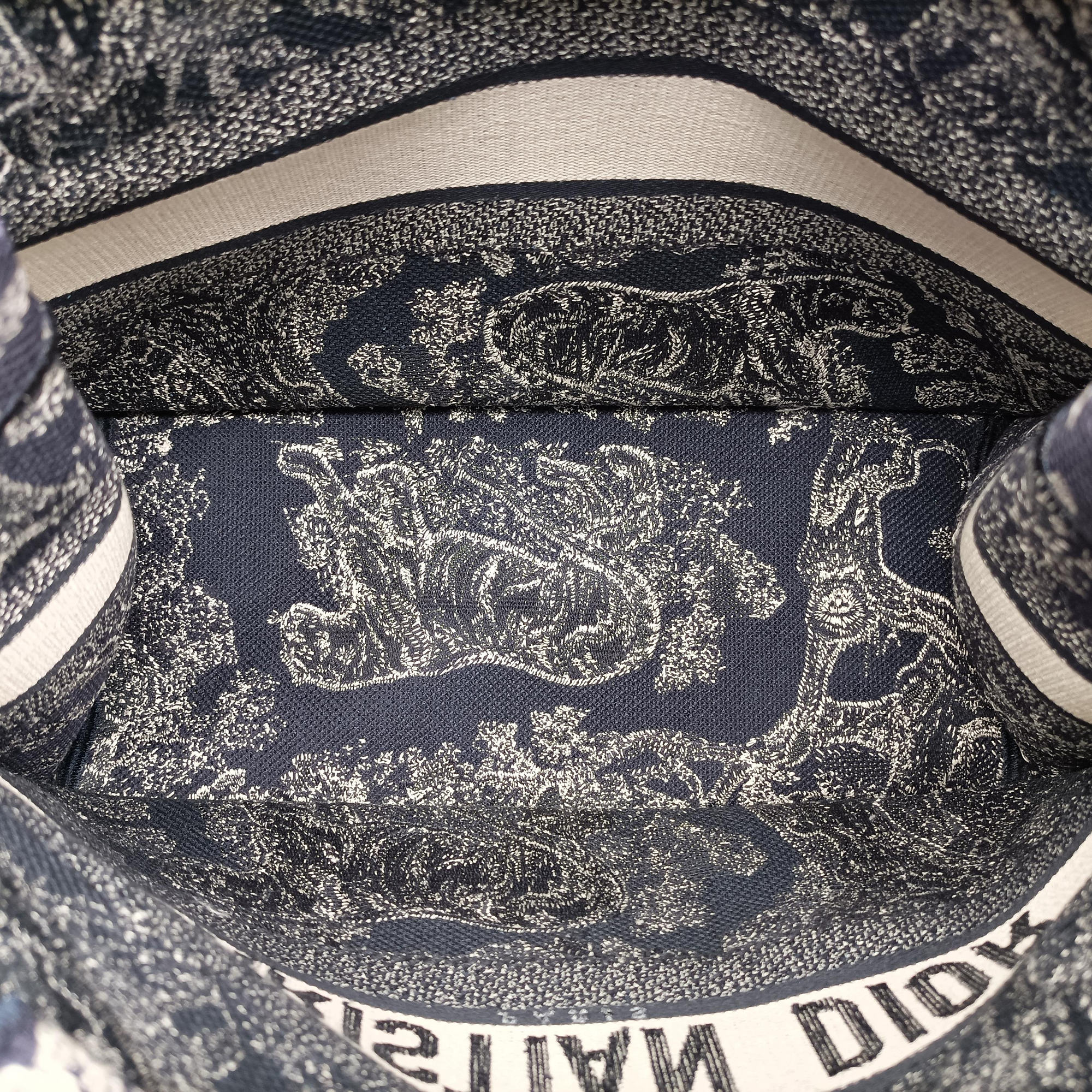 Book Tote Navy Jacquard 50-MA-0242ブックトート ネイビー ジャガード 50-MA-0242