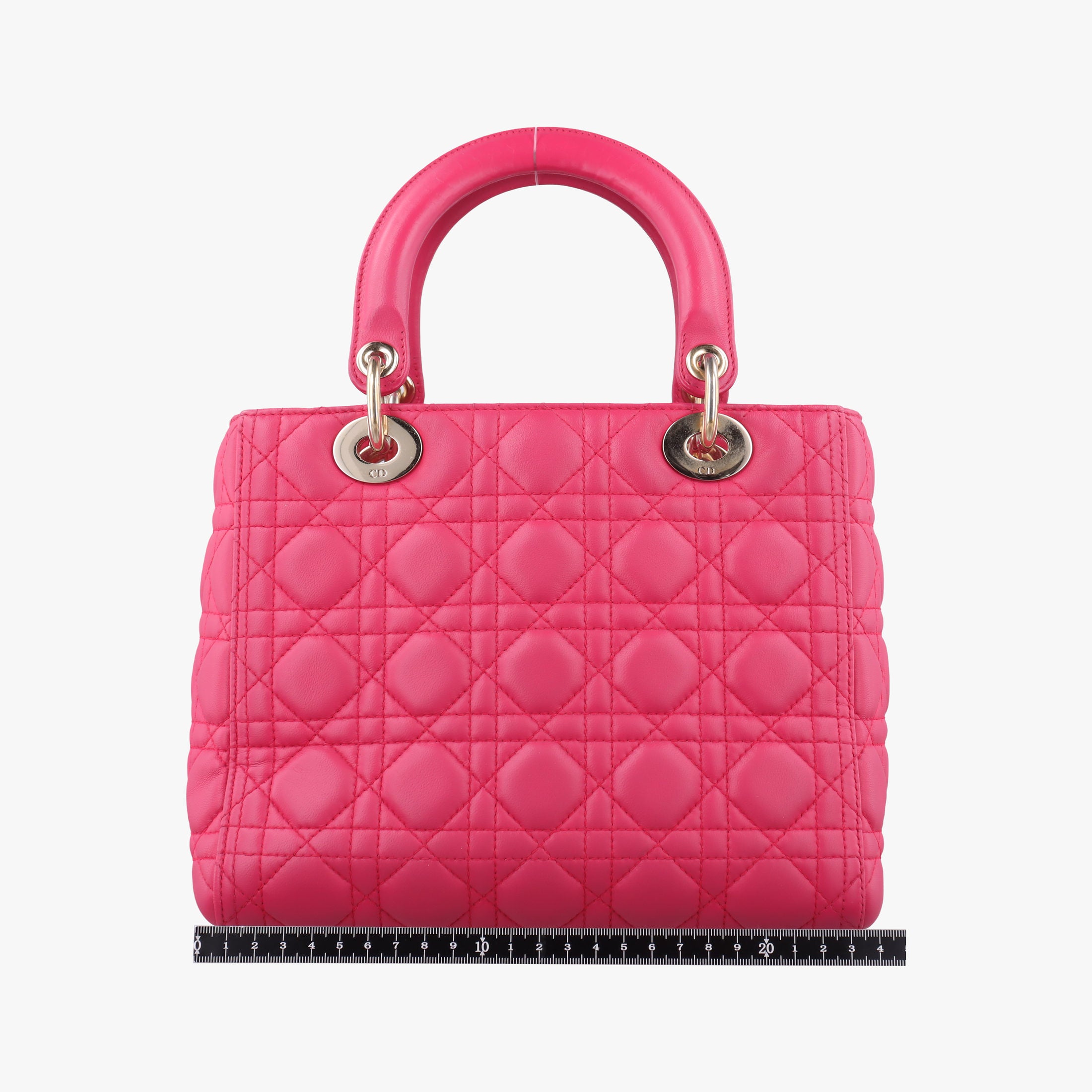 Lady Dior Rose lambskin 01-MA-0162レディディオール ローズ レッド ラムスキン 01-MA-0162
