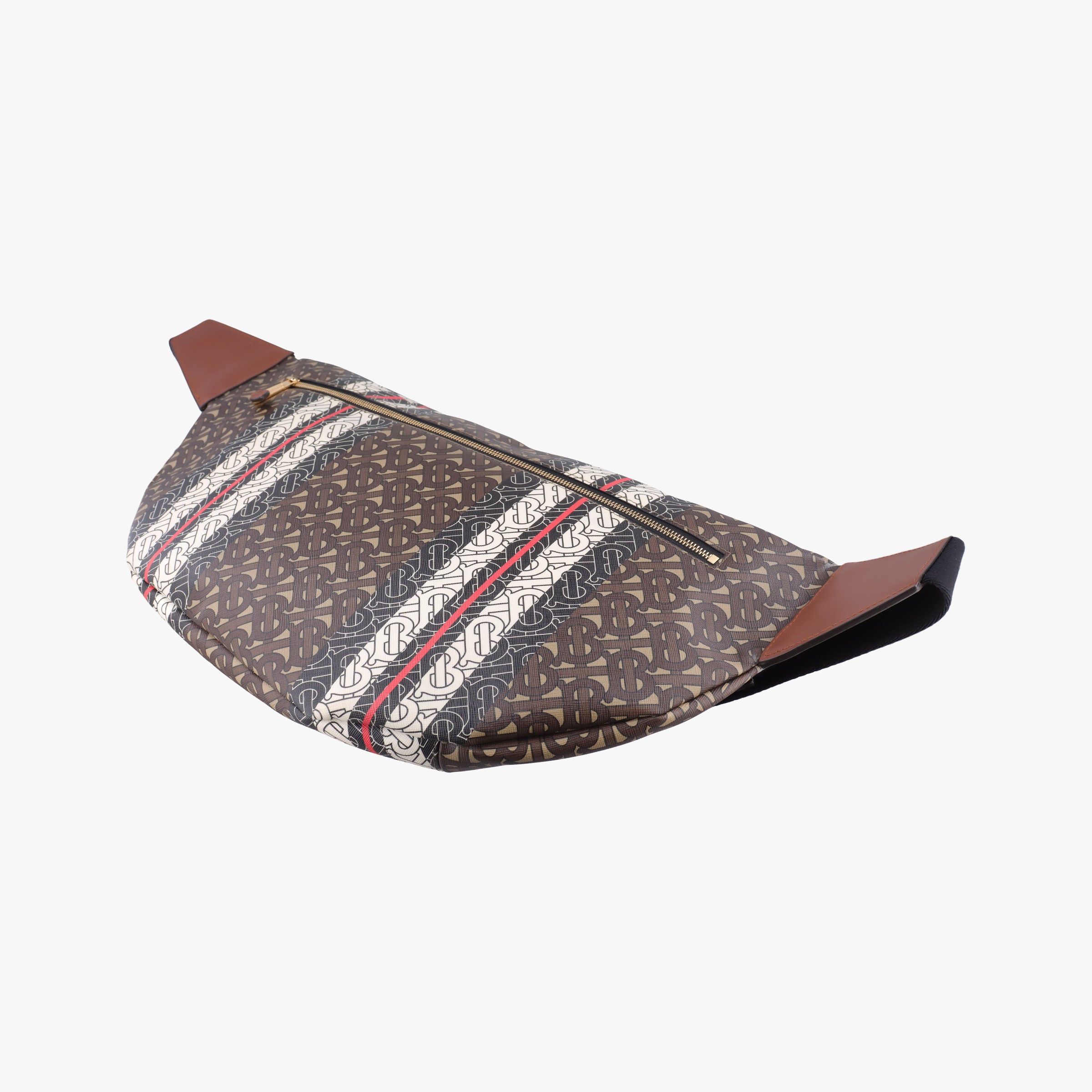 Monogram Stripe Brown×Multicolour PVC coated canvas x leather ITSAMSRL3335CAMモノグラムストライプ ブラウン×マルチカラー PVCコーティングキャンバス×レザー ITSAMSRL3335CAM