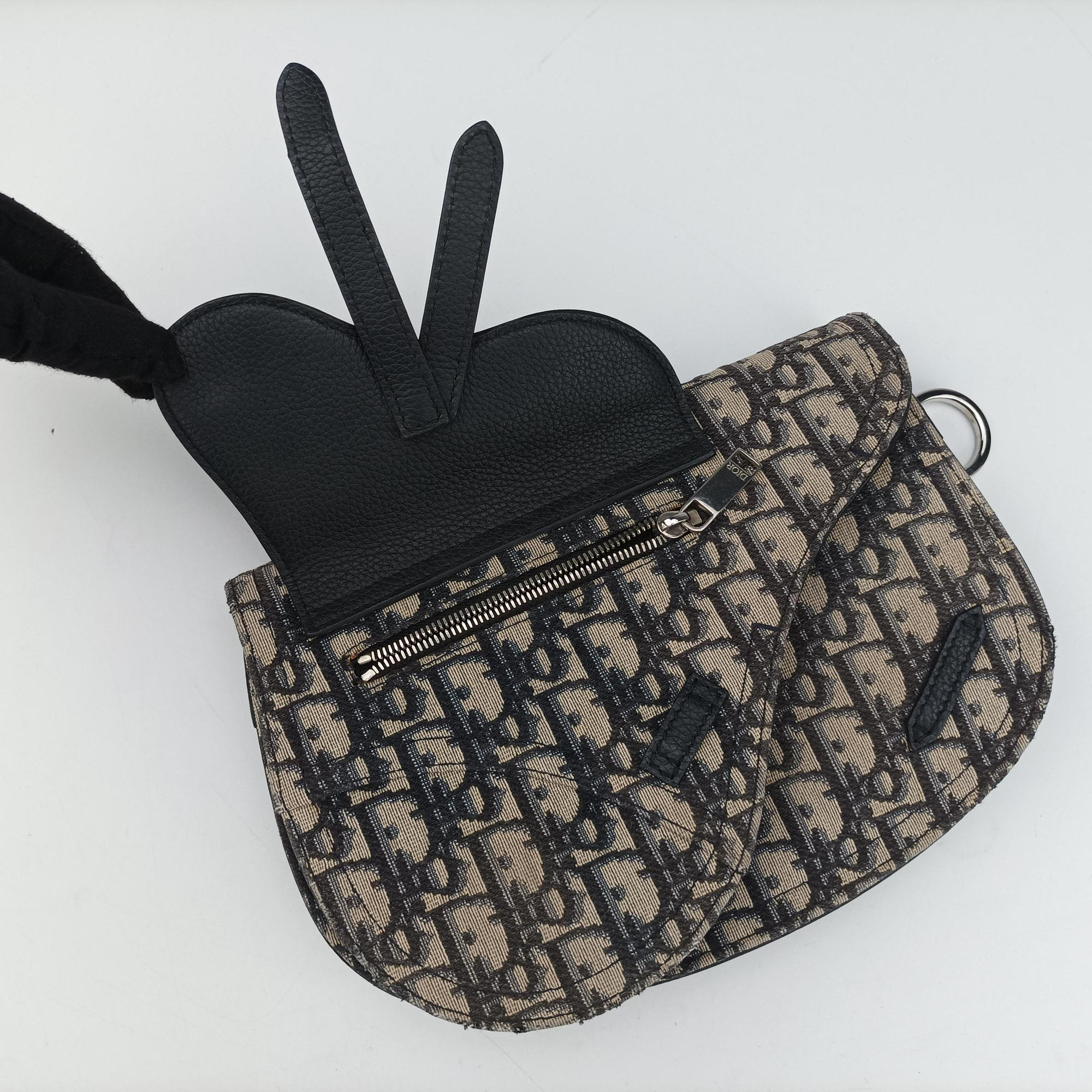 Saddle Pouch Navy×Black Jacquard 07-BO-0270サドル ポーチ ネイビー×ブラック ジャガード 07-BO-0270