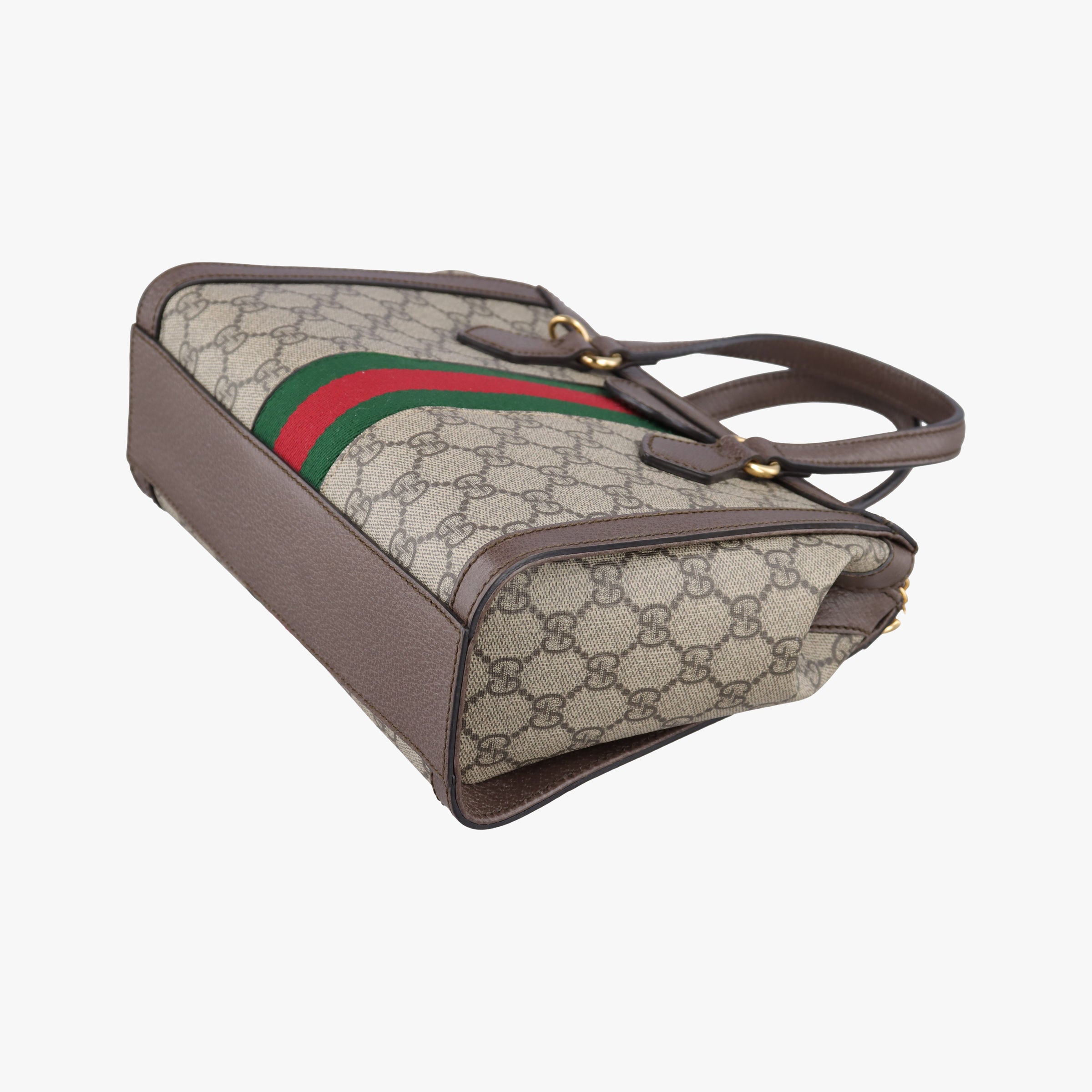Ophidia brown×red×green PVC coated canvas×Leather 547551 G032457696オフィディア ブラウン×レッド×グリーン PVCコーティングキャンバス×レザー 547551 G032457696