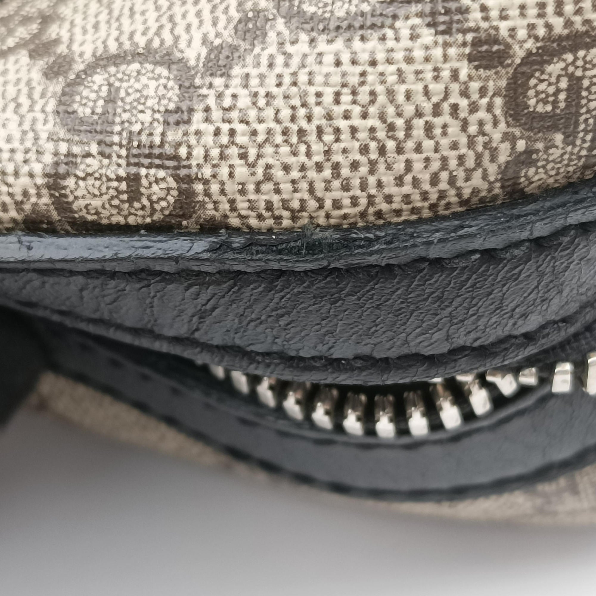 KALEIDO Beige×black PVC coated canvas×Leather 406384 E018906419カレイド ベージュ×ブラック PVCコーティングキャンバス×レザー 406384 E018906419
