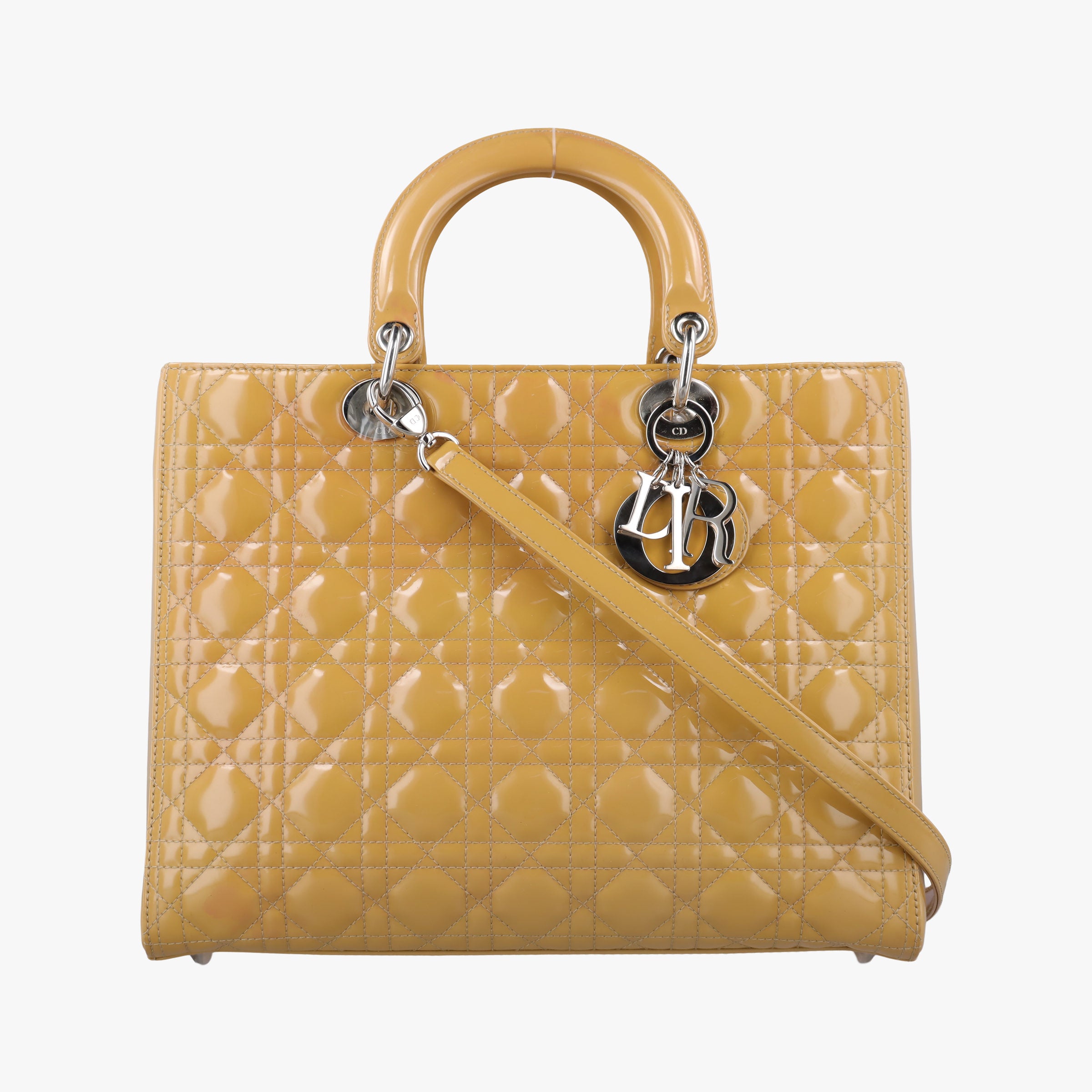 Lady Dior Beige Patent 16-BO-1101 Bレディディオール ベージュ パテント 16-BO-1101 B