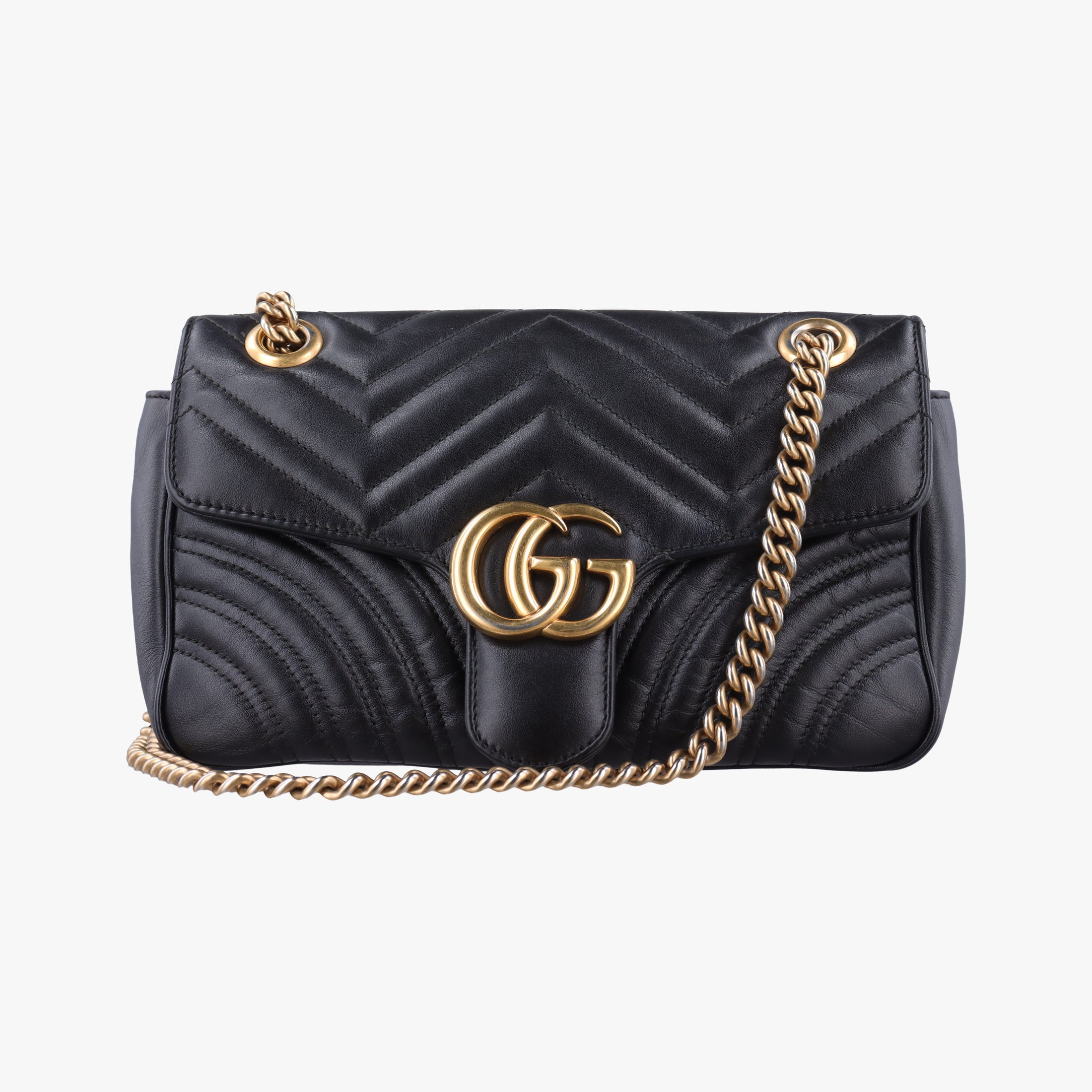 GG Marmont Black Leather 443497 D028585851GGマーモント ブラック レザー 443497 D028585851