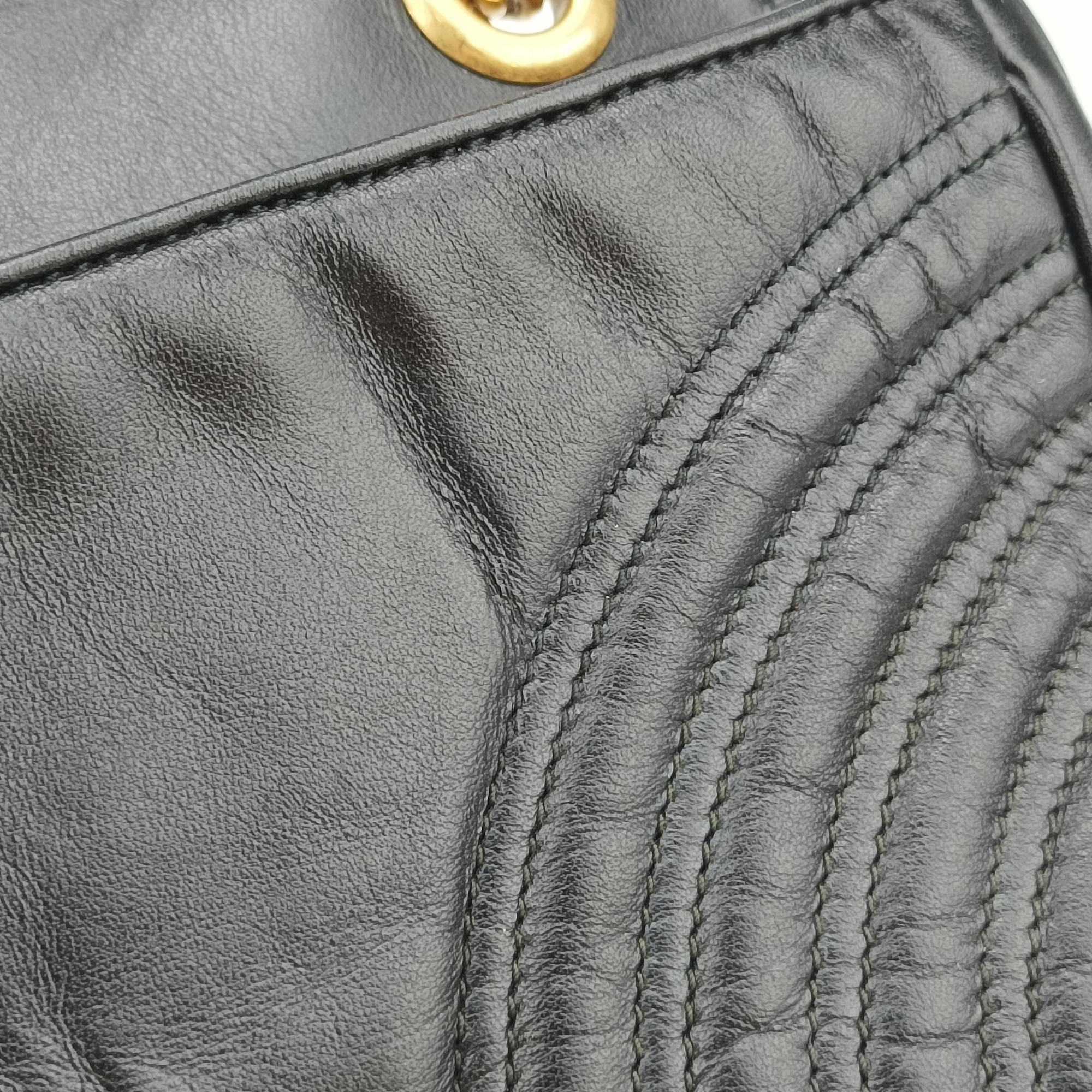 GG Marmont Black Leather 443497 D028585851GGマーモント ブラック レザー 443497 D028585851