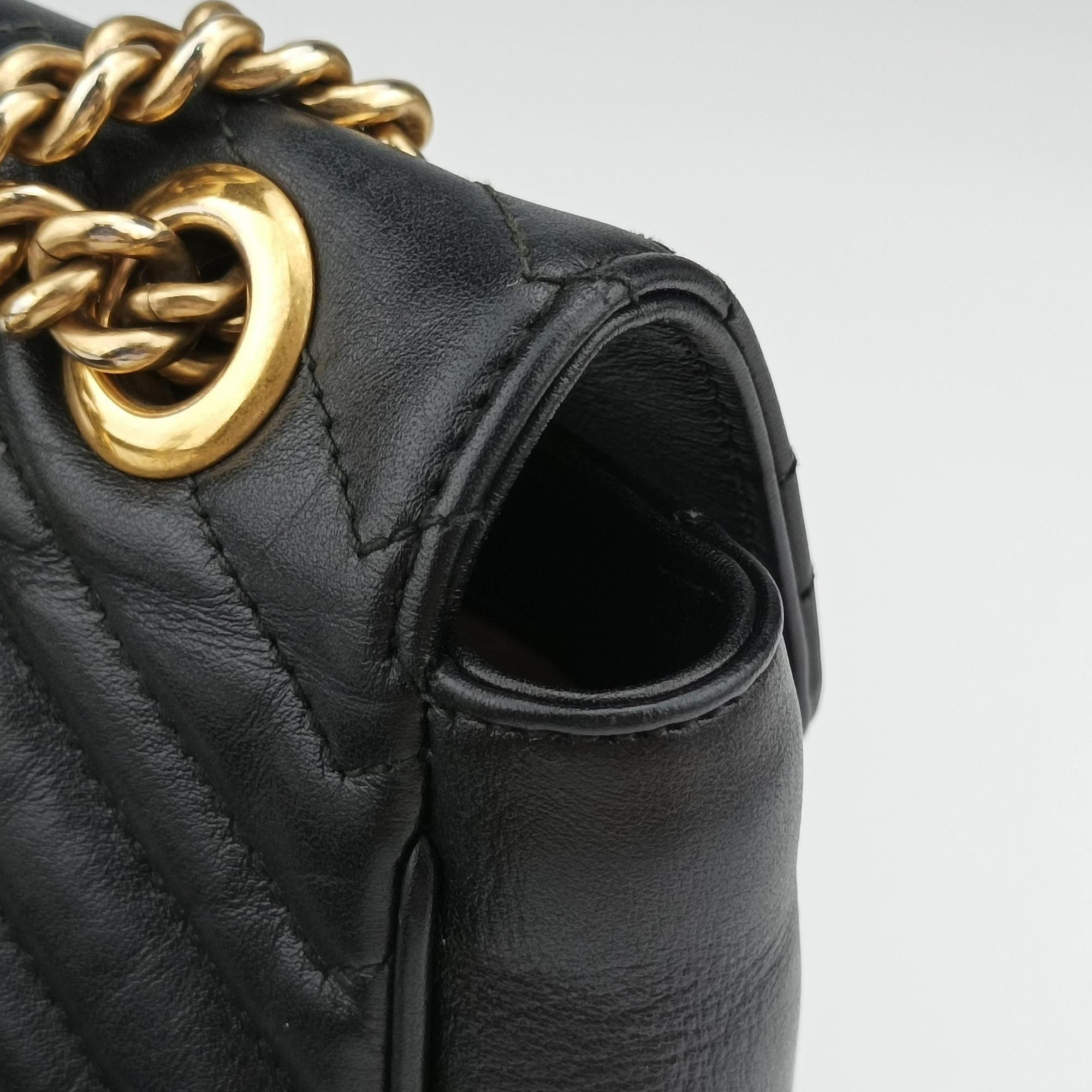 GG Marmont Black Leather 443497 D028585851GGマーモント ブラック レザー 443497 D028585851