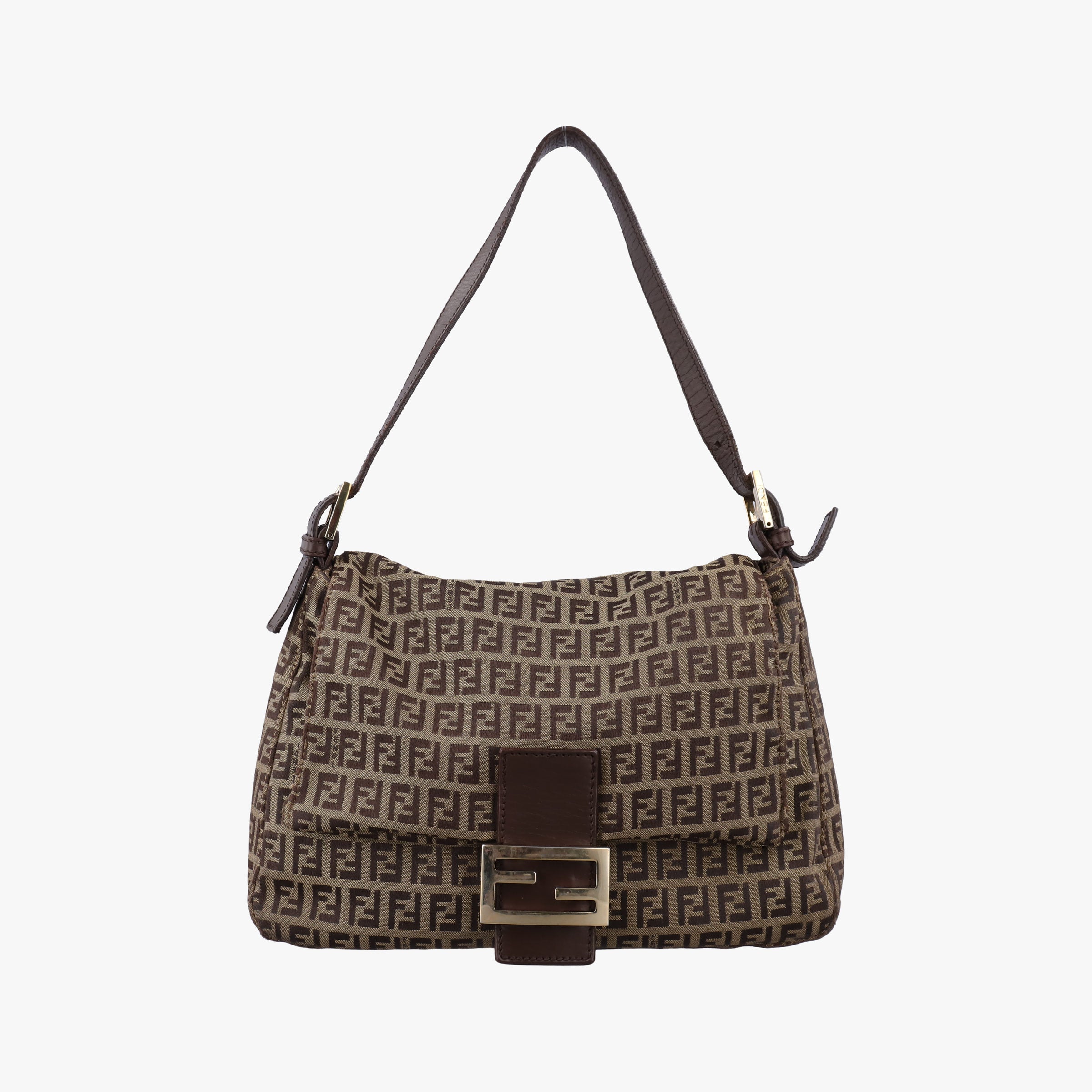 Baguette Zucchino Brown canvasxLeather 8BR01 2288-8BR01-TN9-079マンマバケット ズッキーノ柄 ブラウン キャンバス xレザー 8BR01 2288-8BR01-TN9-079