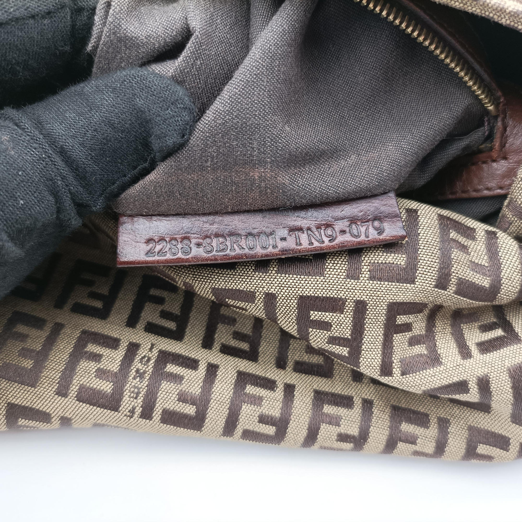 Baguette Zucchino Brown canvasxLeather 8BR01 2288-8BR01-TN9-079マンマバケット ズッキーノ柄 ブラウン キャンバス xレザー 8BR01 2288-8BR01-TN9-079