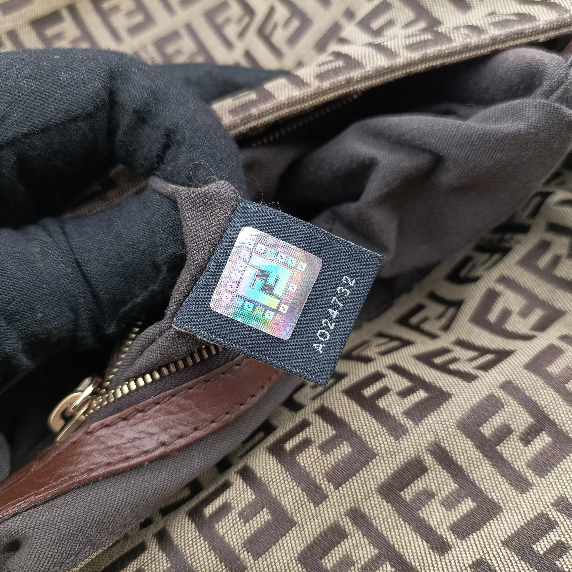 Baguette Zucchino Brown canvasxLeather 8BR01 2288-8BR01-TN9-079マンマバケット ズッキーノ柄 ブラウン キャンバス xレザー 8BR01 2288-8BR01-TN9-079