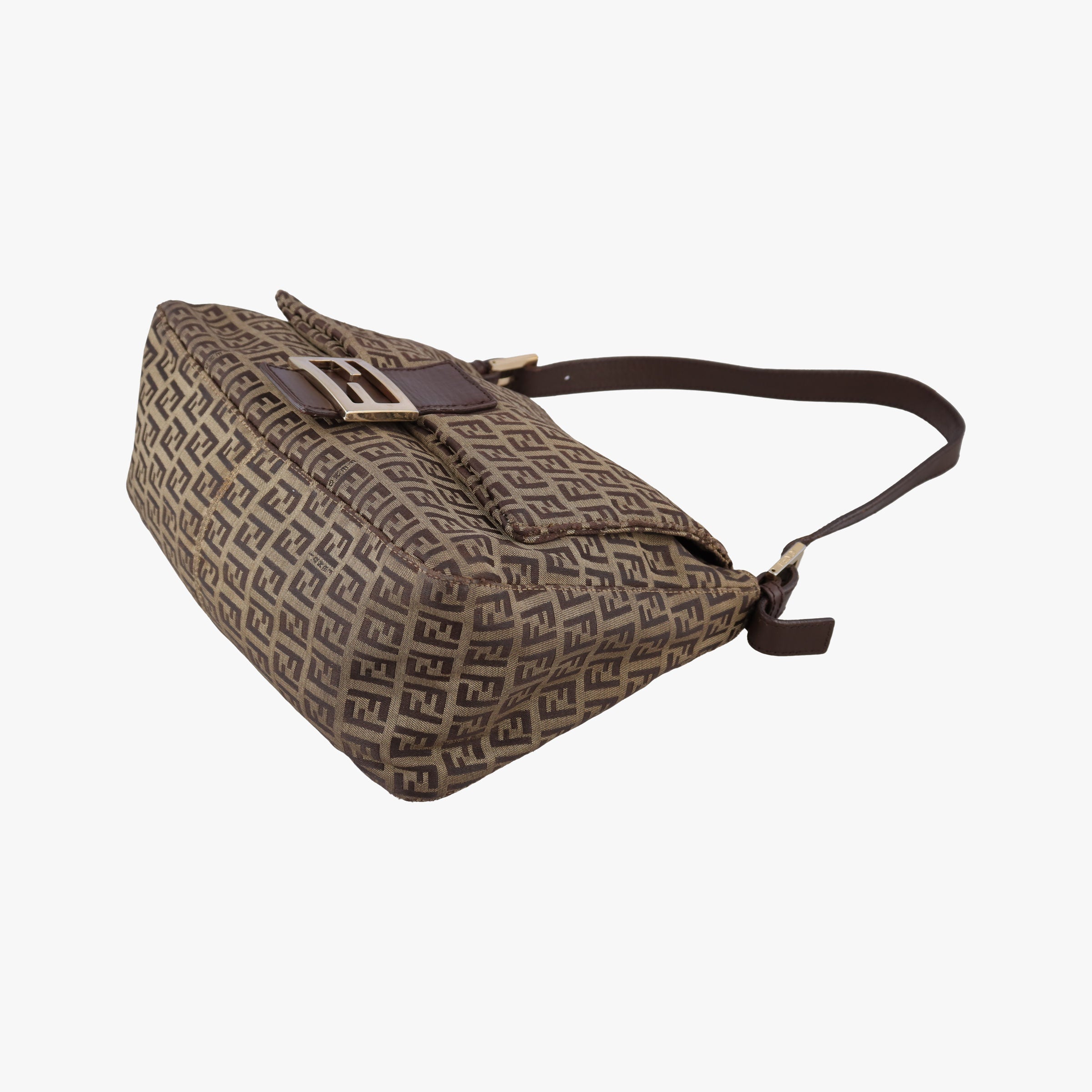 Baguette Zucchino Brown canvasxLeather 8BR01 2288-8BR01-TN9-079マンマバケット ズッキーノ柄 ブラウン キャンバス xレザー 8BR01 2288-8BR01-TN9-079
