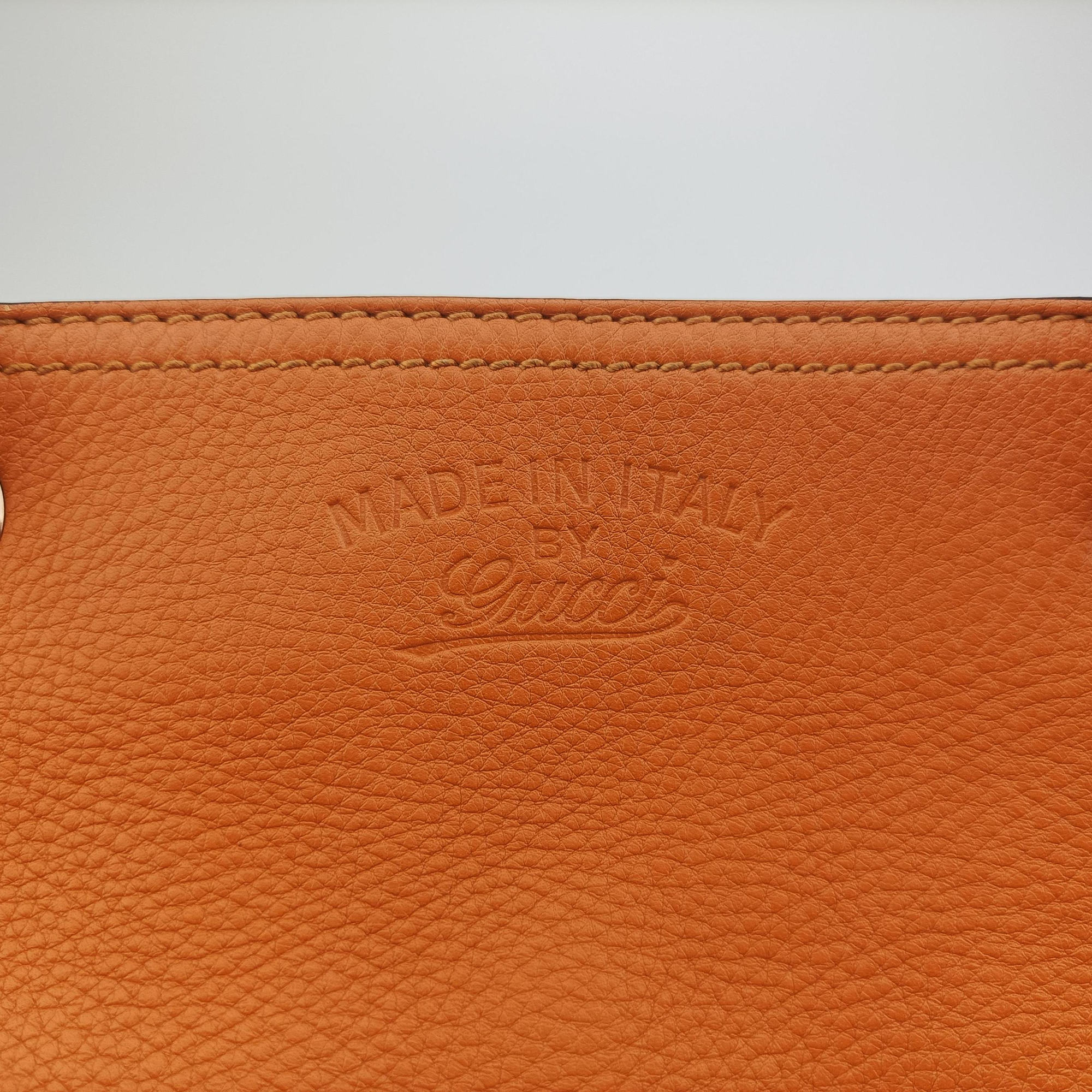 Bamboo Shopper Orange Leather 323660 H015887873バンブーショッパー オレンジ レザー 323660 H015887873