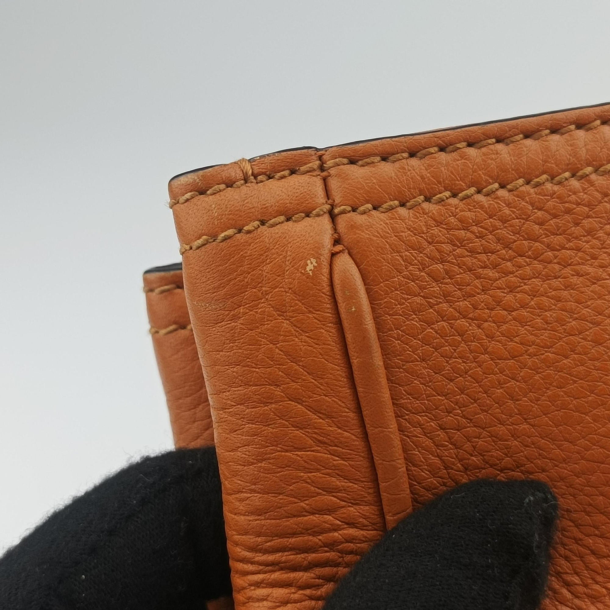 Bamboo Shopper Orange Leather 323660 H015887873バンブーショッパー オレンジ レザー 323660 H015887873