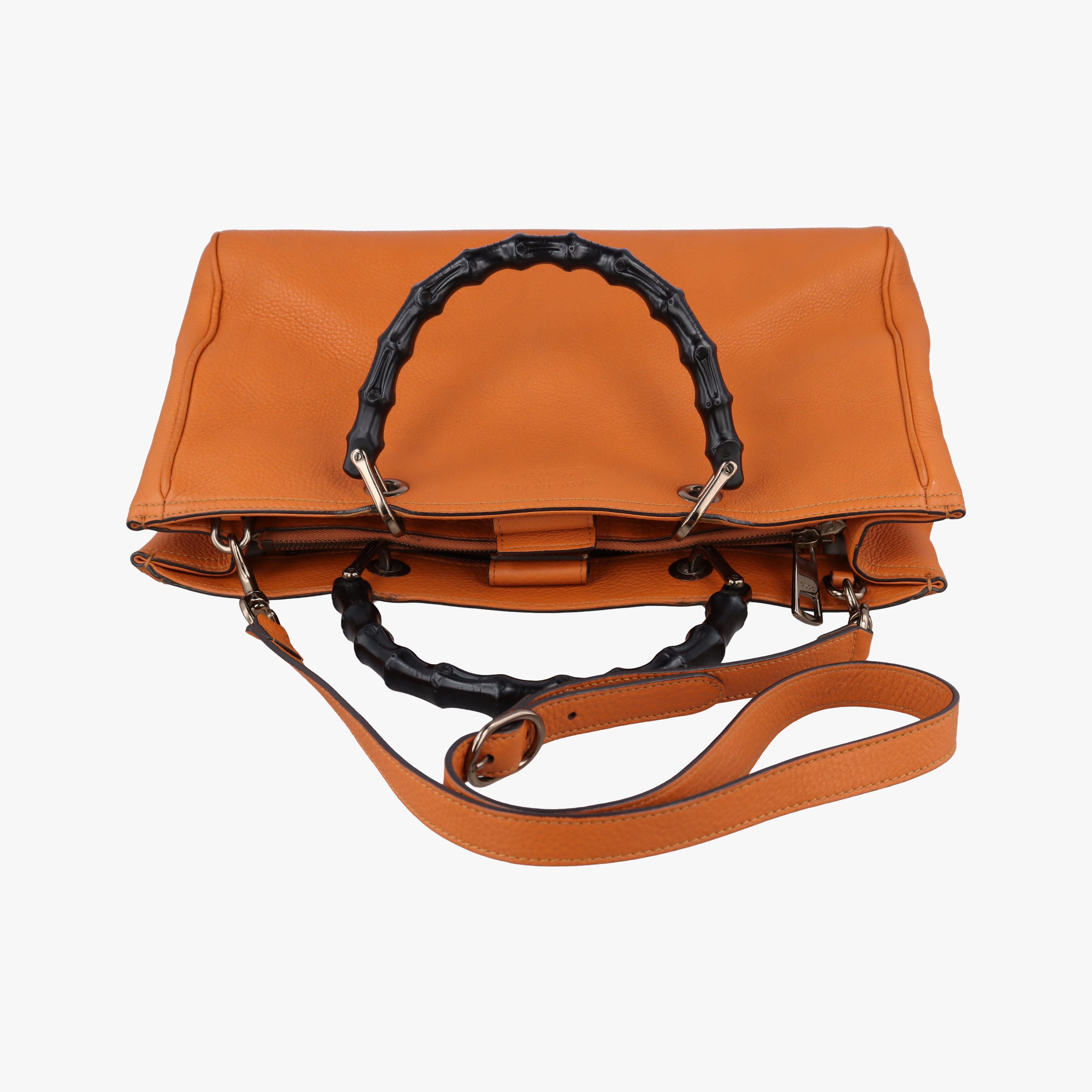 Bamboo Shopper Orange Leather 323660 H015887873バンブーショッパー オレンジ レザー 323660 H015887873