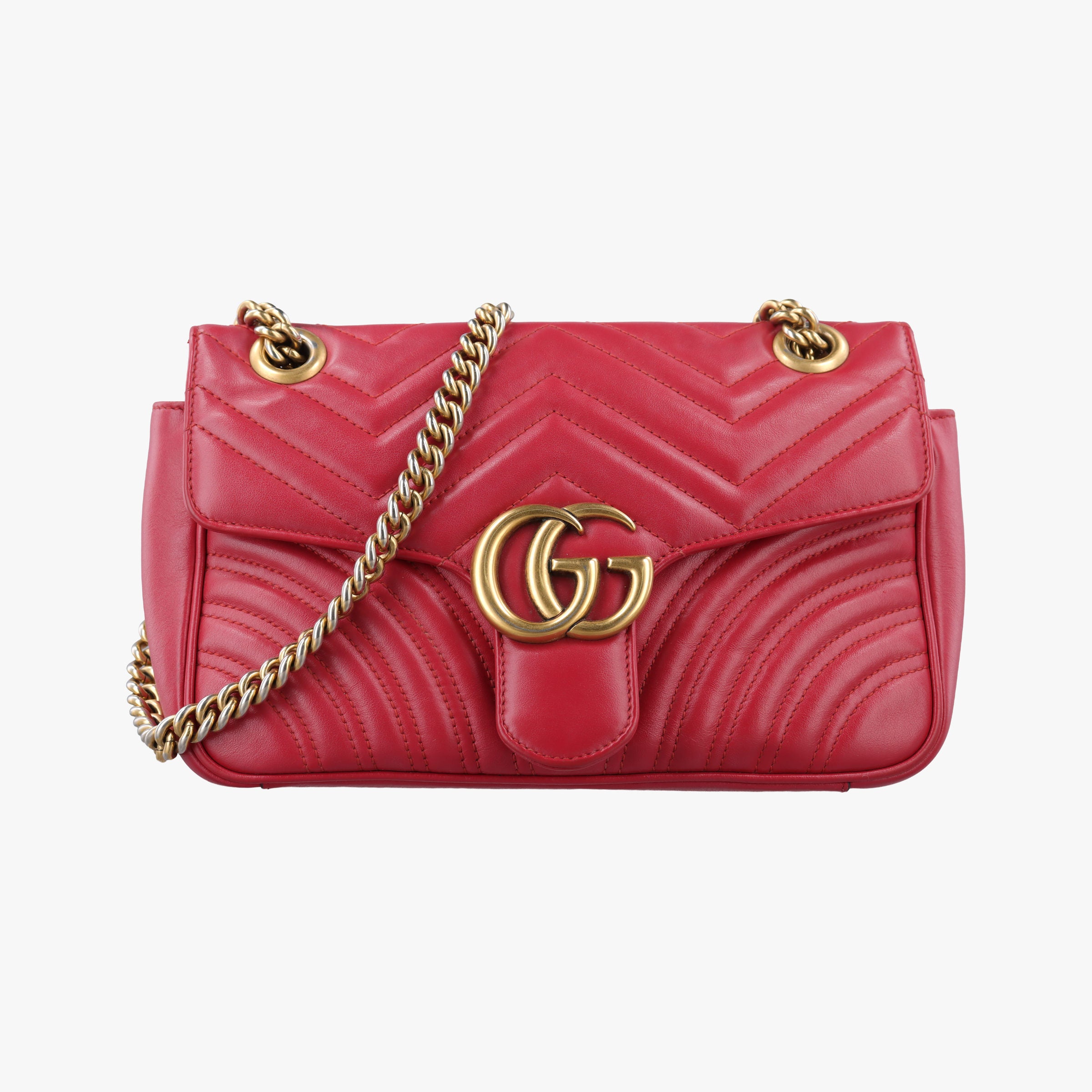 GG Marmont Red Leather 443497 F024406431GGマーモント レッド レザー 443497 F024406431