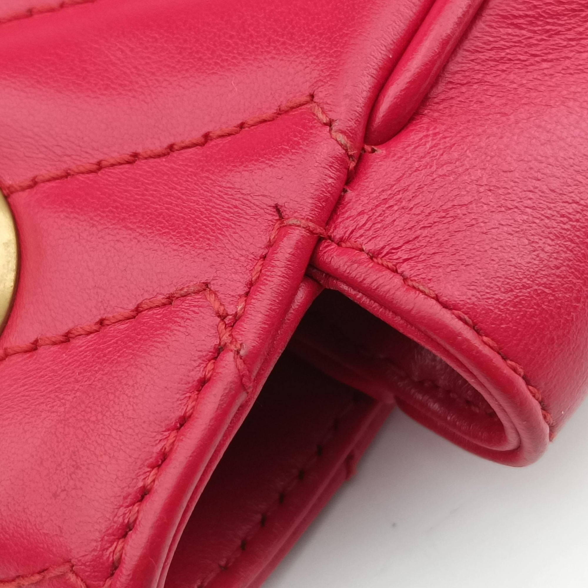 GG Marmont Red Leather 443497 F024406431GGマーモント レッド レザー 443497 F024406431