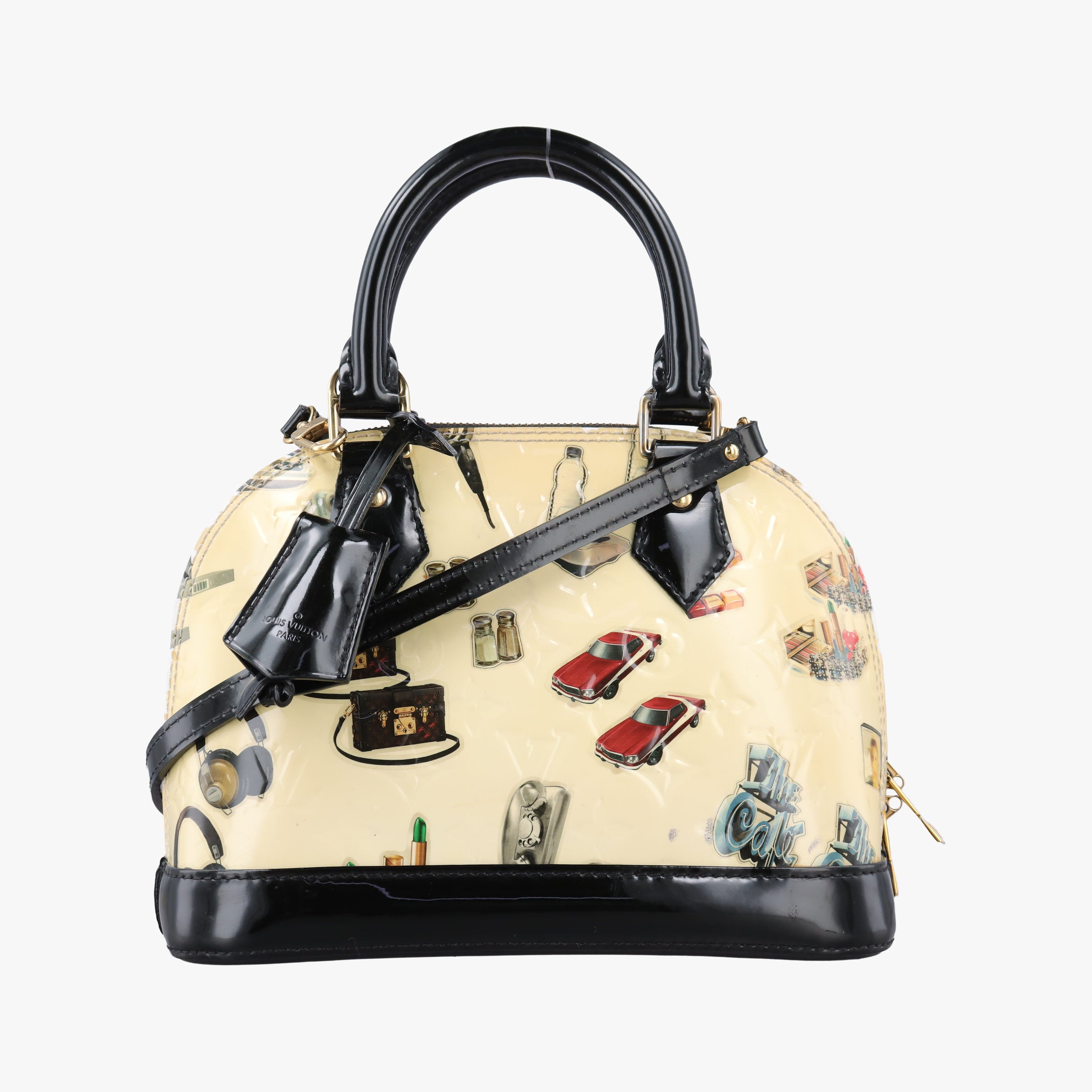 Nicolas Squiere Sticker Alma BB Ivory×black×multi Vernis M50419 SN1135ステッカーズ アルマBB アイボリー×ブラック×マルチ ヴェルニ M50419 SN1135