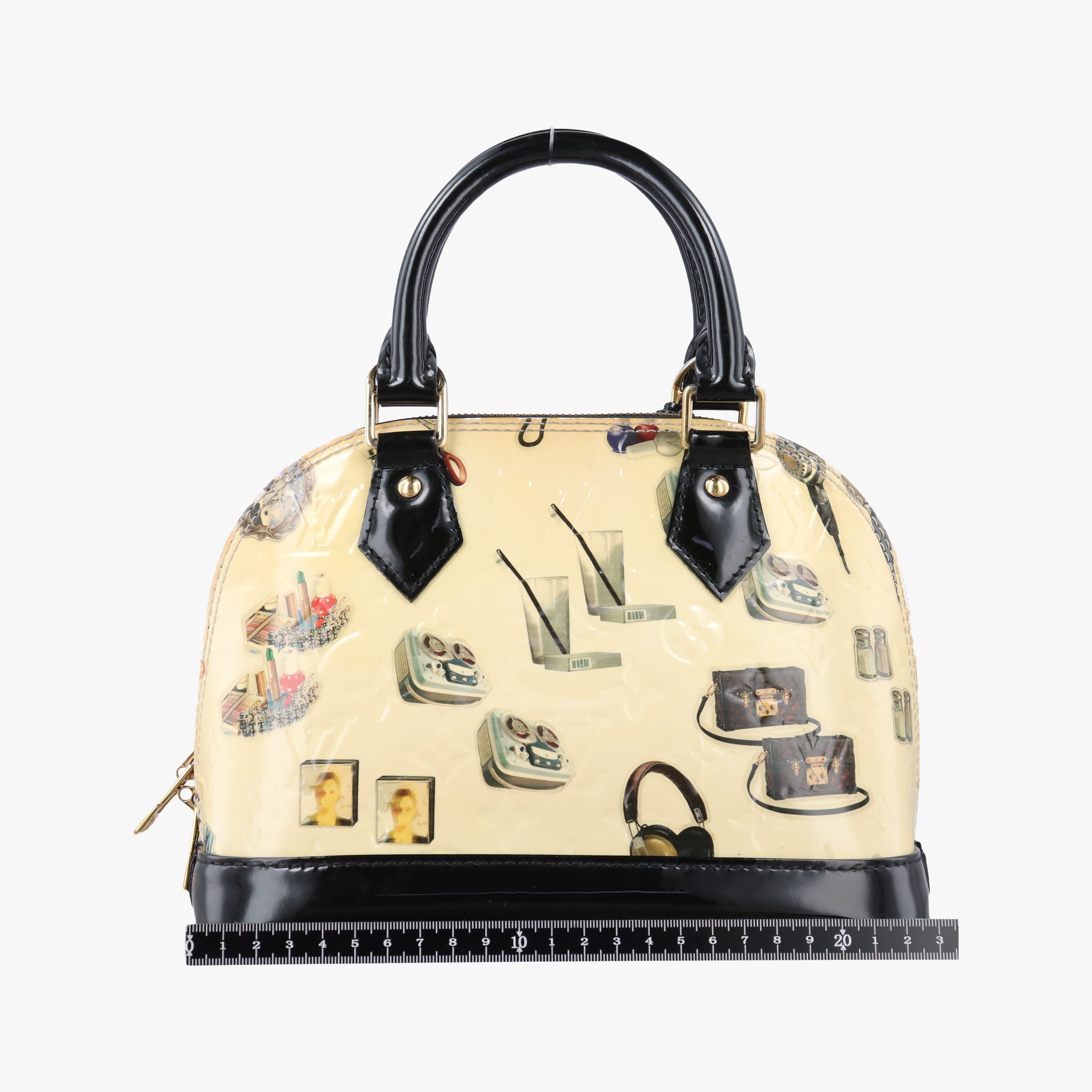 Nicolas Squiere Sticker Alma BB Ivory×black×multi Vernis M50419 SN1135ステッカーズ アルマBB アイボリー×ブラック×マルチ ヴェルニ M50419 SN1135