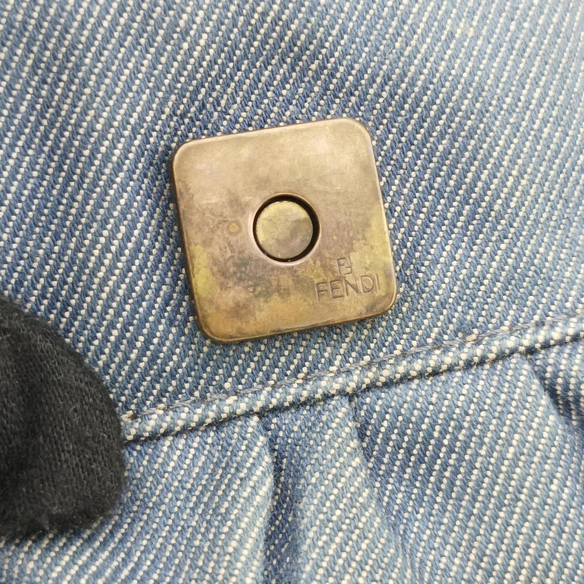Chef Blue Denim ×Brown Trim Denim CanvasxCalfskin Lot number unknownシェフ ブルーデニム × ブラウン デニムキャンバス × カーフレザー 製番不明