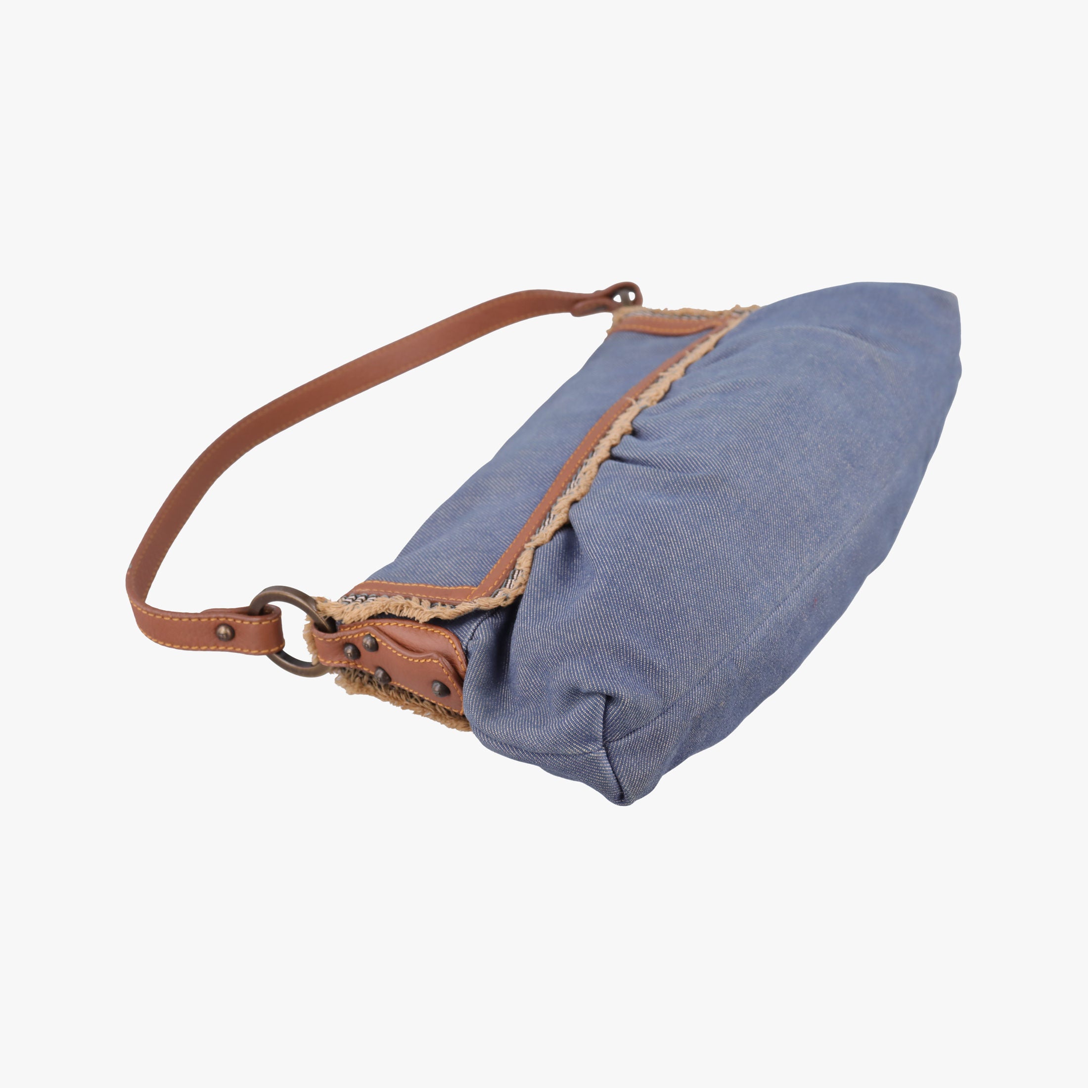 Chef Blue Denim ×Brown Trim Denim CanvasxCalfskin Lot number unknownシェフ ブルーデニム × ブラウン デニムキャンバス × カーフレザー 製番不明
