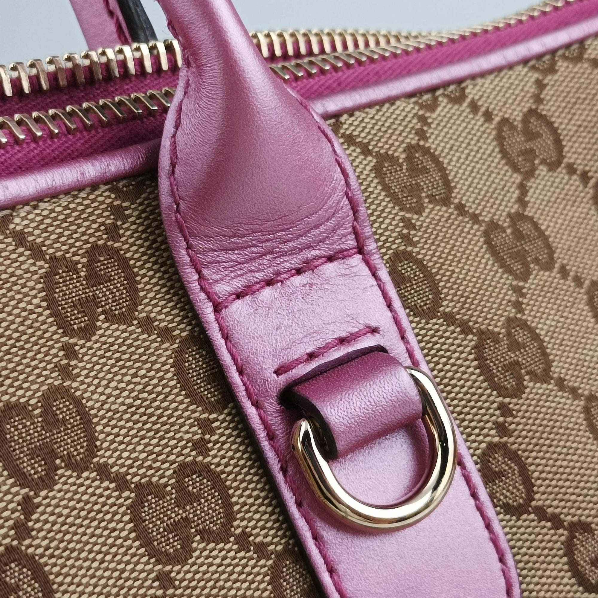 Guccissima Heart Bit Beige × Pink Canvas×Leather 269957 H011347766グッチシマ ハートビット ベージュ×ピンク キャンバス×レザー 269957 H011347766