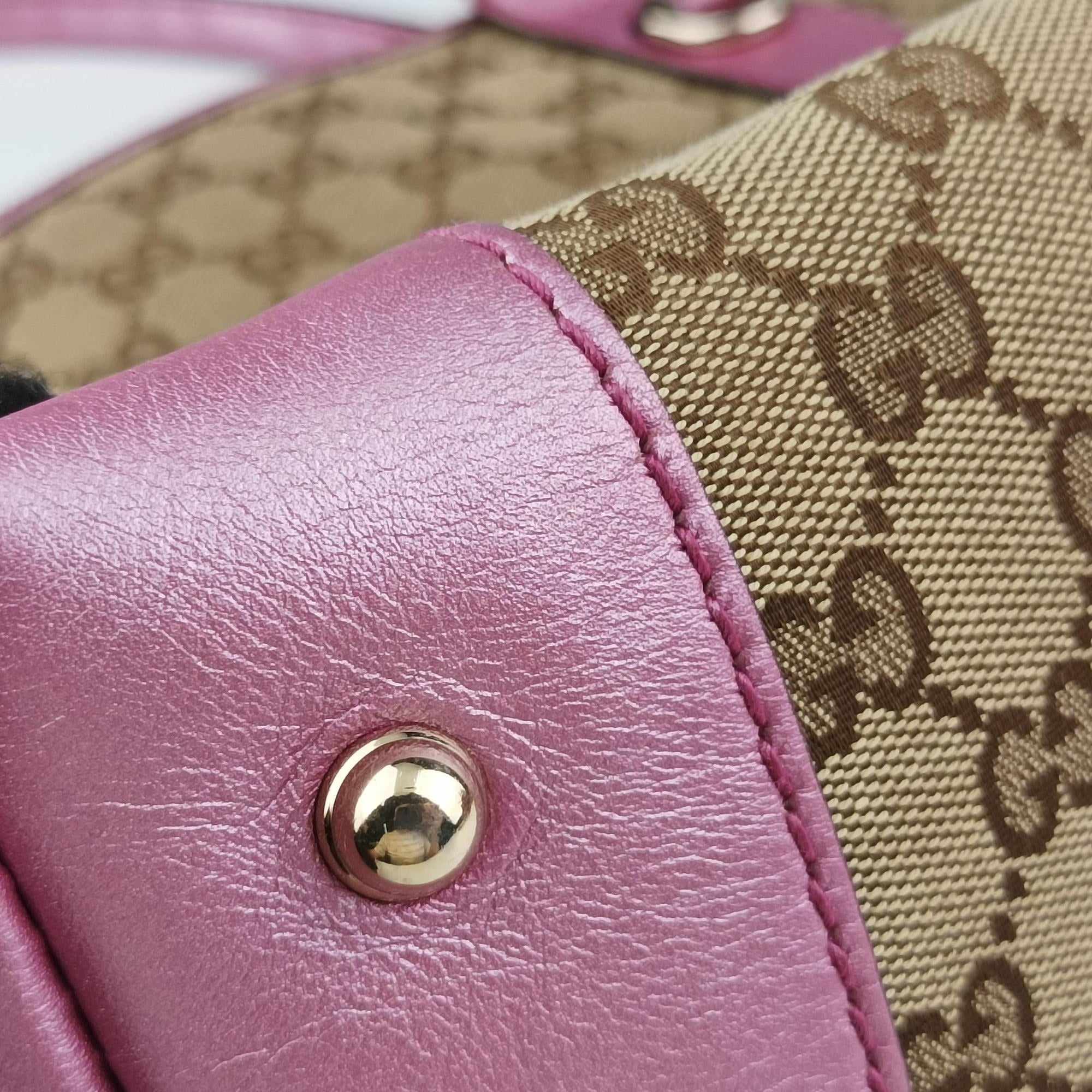 Guccissima Heart Bit Beige × Pink Canvas×Leather 269957 H011347766グッチシマ ハートビット ベージュ×ピンク キャンバス×レザー 269957 H011347766