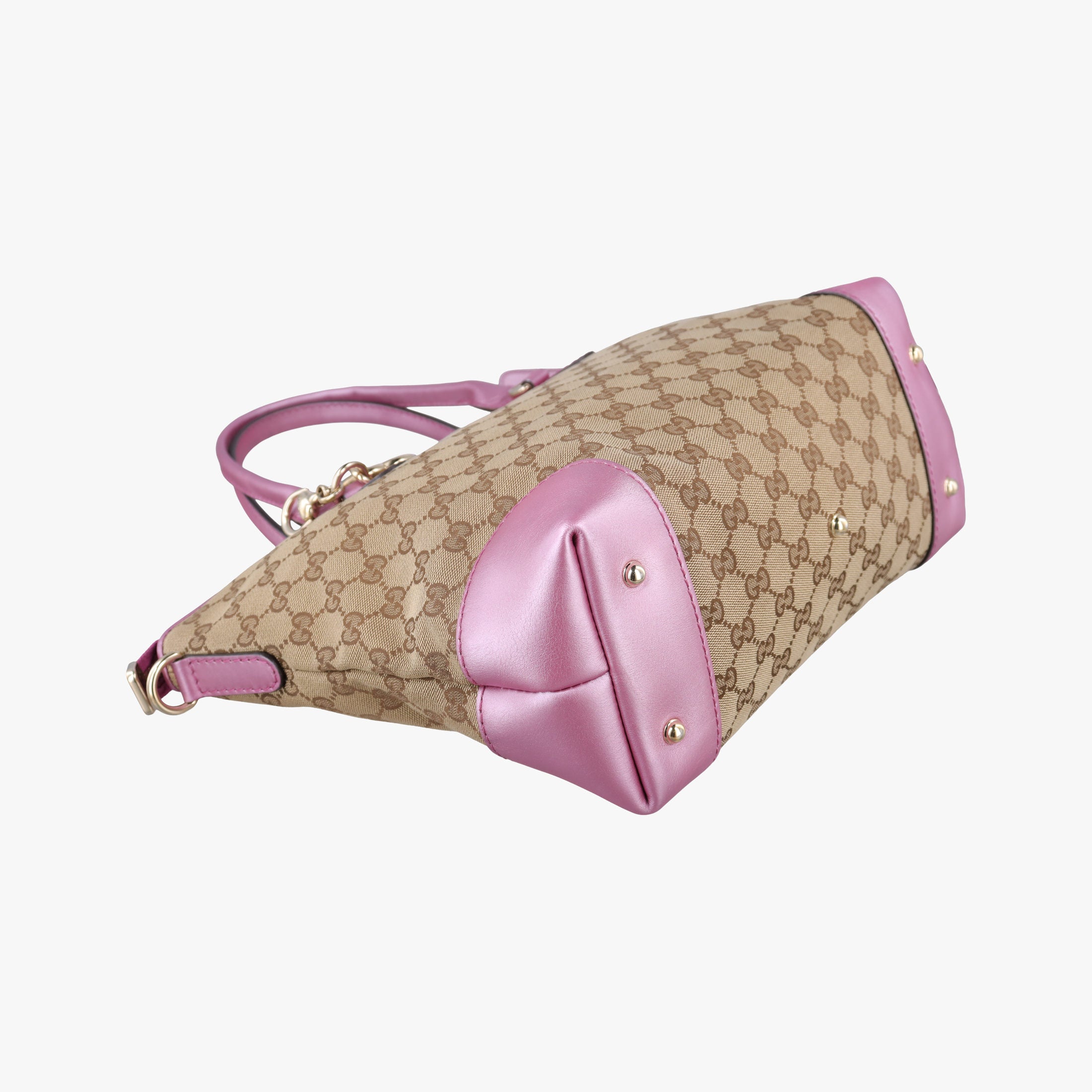 Guccissima Heart Bit Beige × Pink Canvas×Leather 269957 H011347766グッチシマ ハートビット ベージュ×ピンク キャンバス×レザー 269957 H011347766