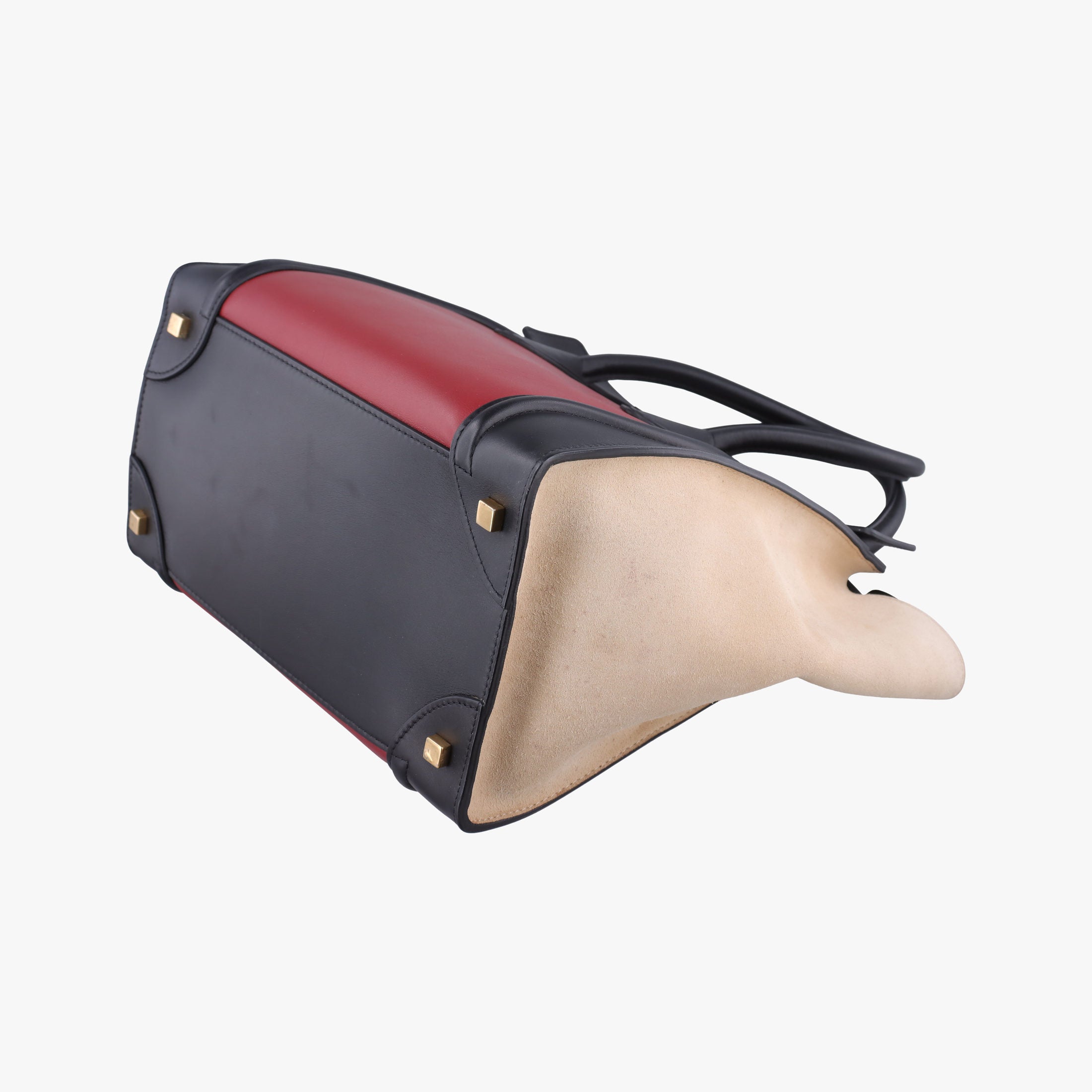 Luggage Mini Shopper Beige×Bordeaux×Black Suede × leather S-SA-0182 S-MM-0192ラゲージミニショッパー ベージュ×ボルドー×ブラック スエード×レザー S-SA-0182 S-MM-0192
