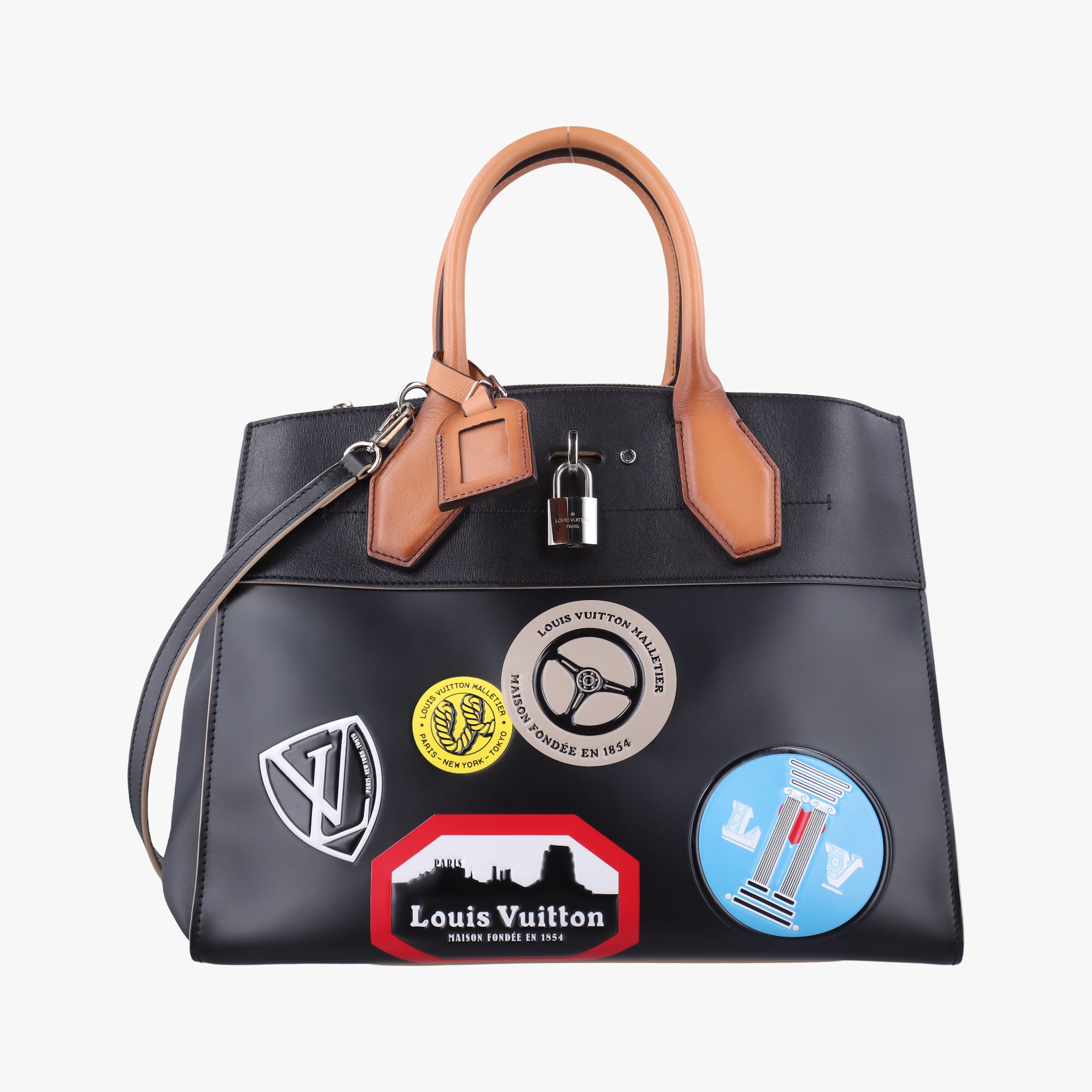 World Tour City Steamer MM Black×multicolor Leather M43080 FO4136ワールドツアー シティ・スティーマー MM ブラック×マルチカラー レザー M43080 FO4136
