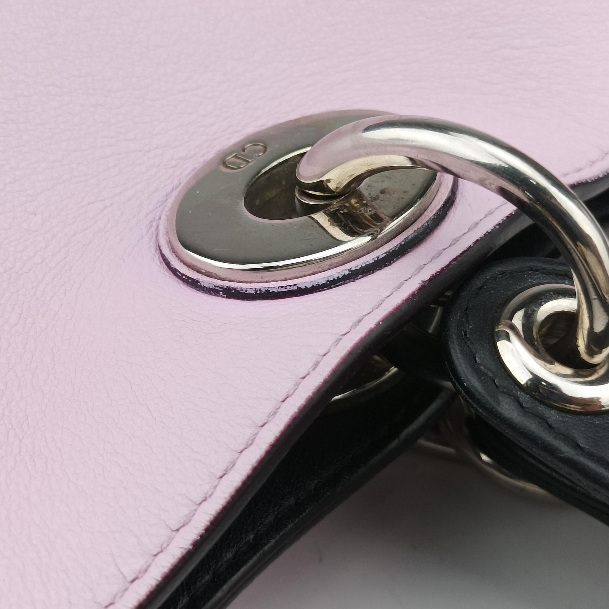 Diorissimo pink×red Leather 09-MA-0174ディオリッシモ ピンク×レッド レザー 09-MA-0174