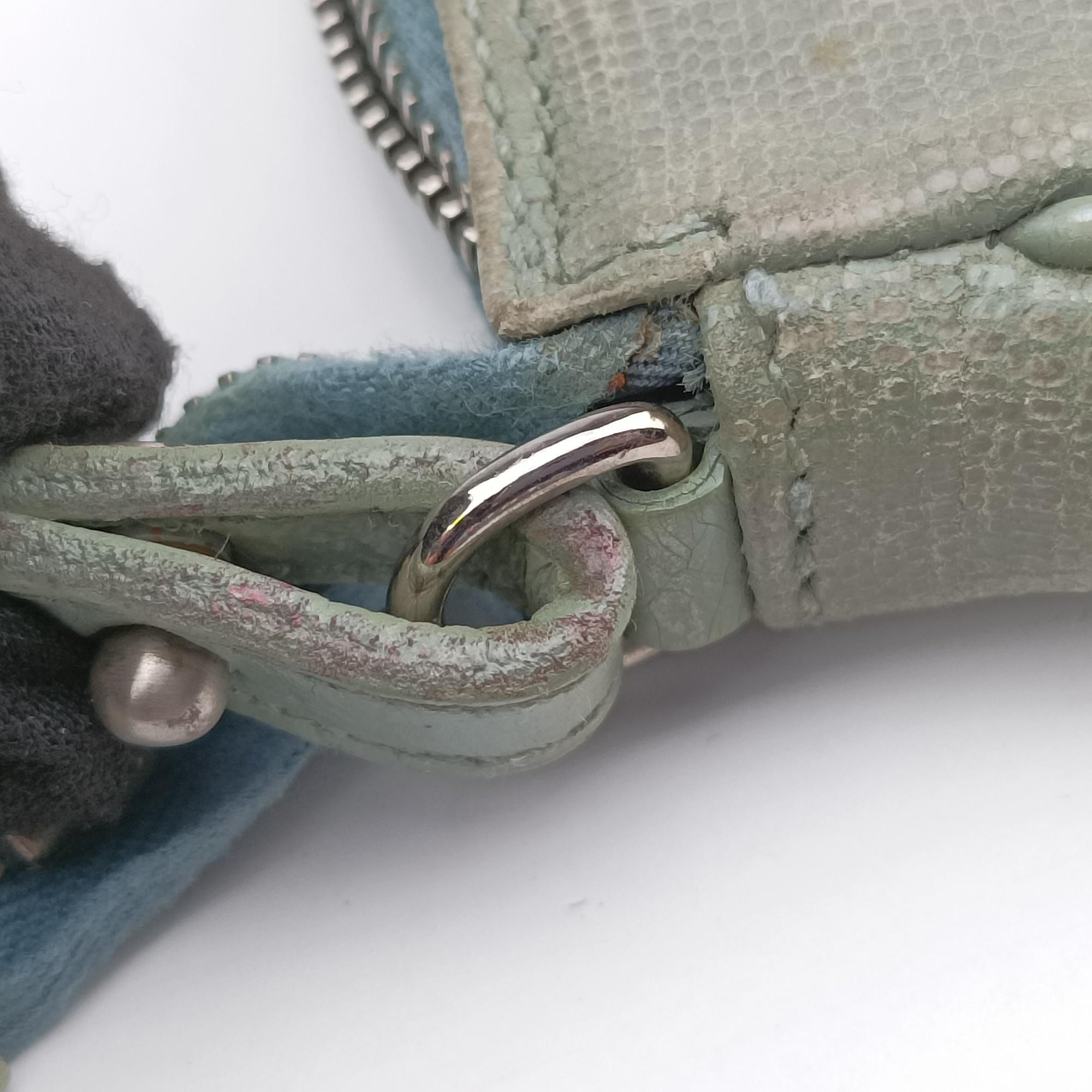 Saddle Green Lizard-Embossed Leather M00031サドル グリーン リザード型押しレザー M00031