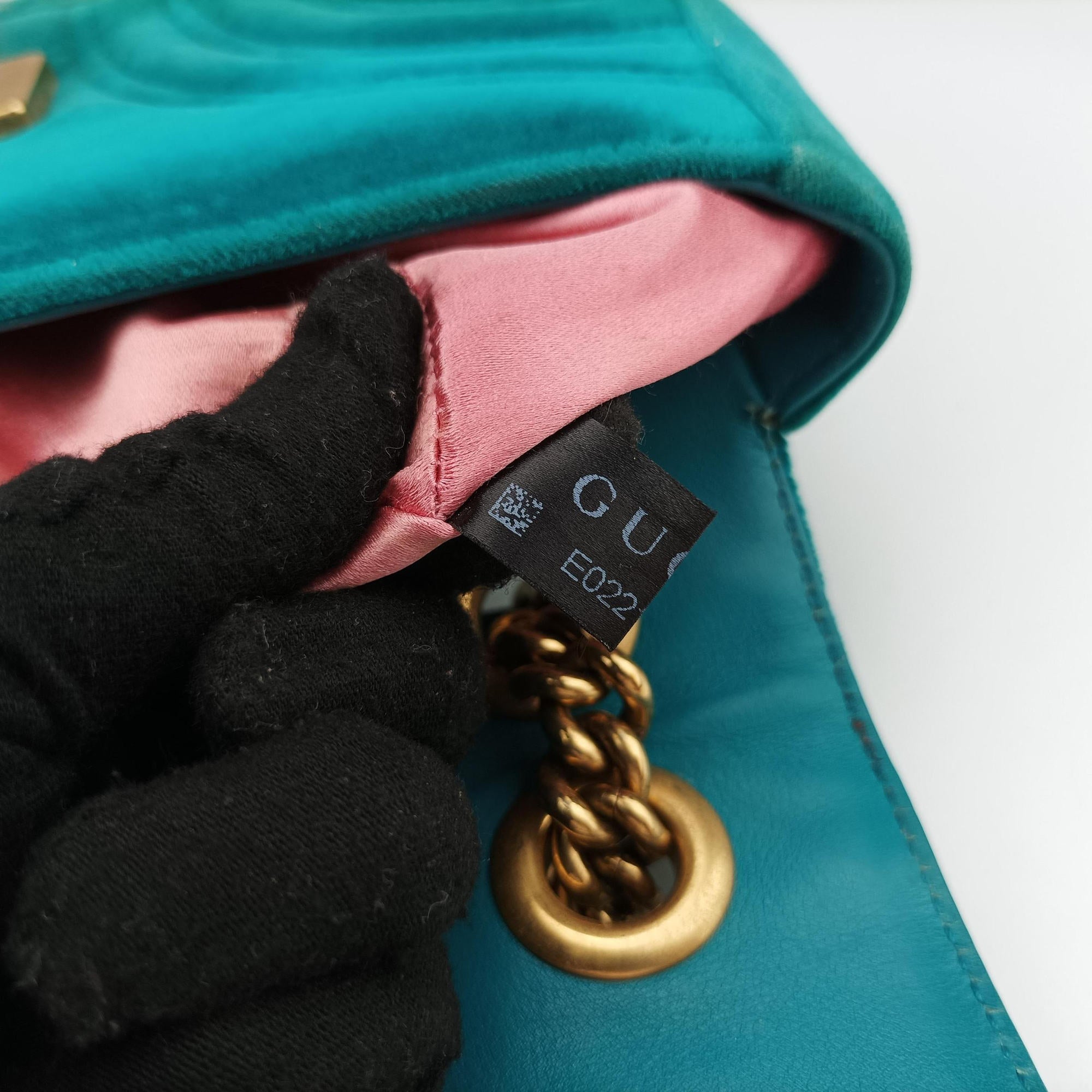 GG Marmont Blue velour 446744 E022103228GGマーモント ブルー ベロア 446744 E022103228