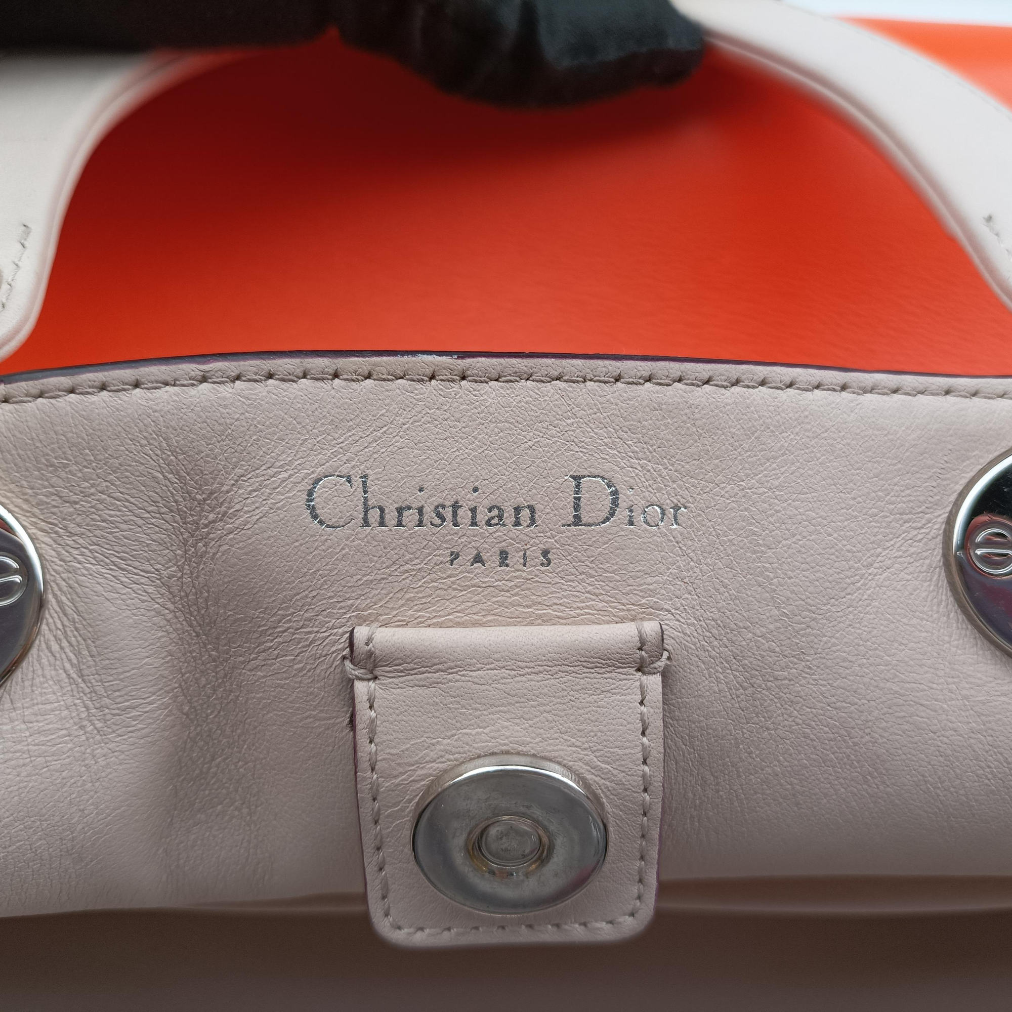 Diorissimo Orange × Multicolor Leather × Snakeskin 09-MA-0124ディオリッシモ オレンジ × マルチカラー レザー × スネークスキン 09-MA-0124