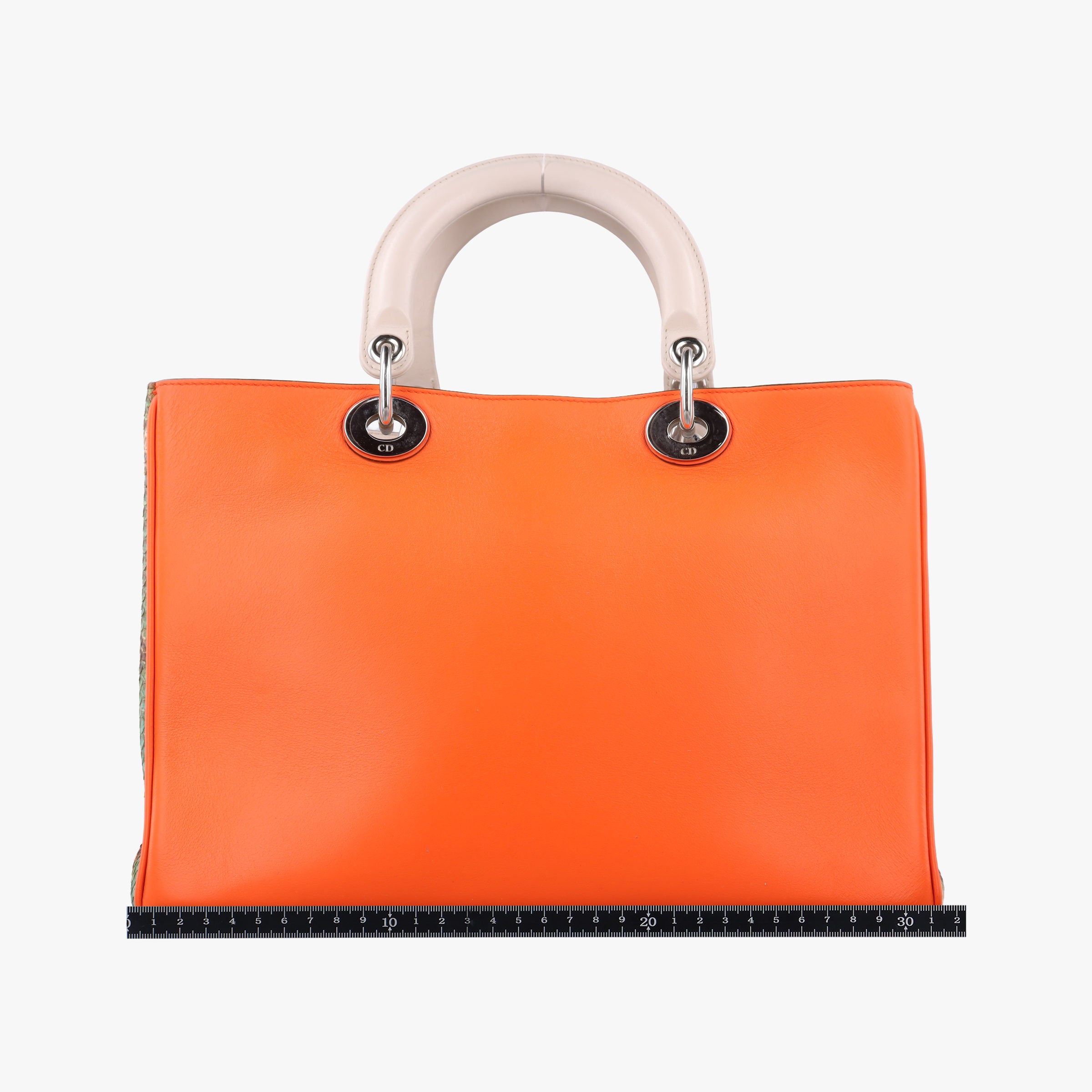 Diorissimo Orange × Multicolor Leather × Snakeskin 09-MA-0124ディオリッシモ オレンジ × マルチカラー レザー × スネークスキン 09-MA-0124
