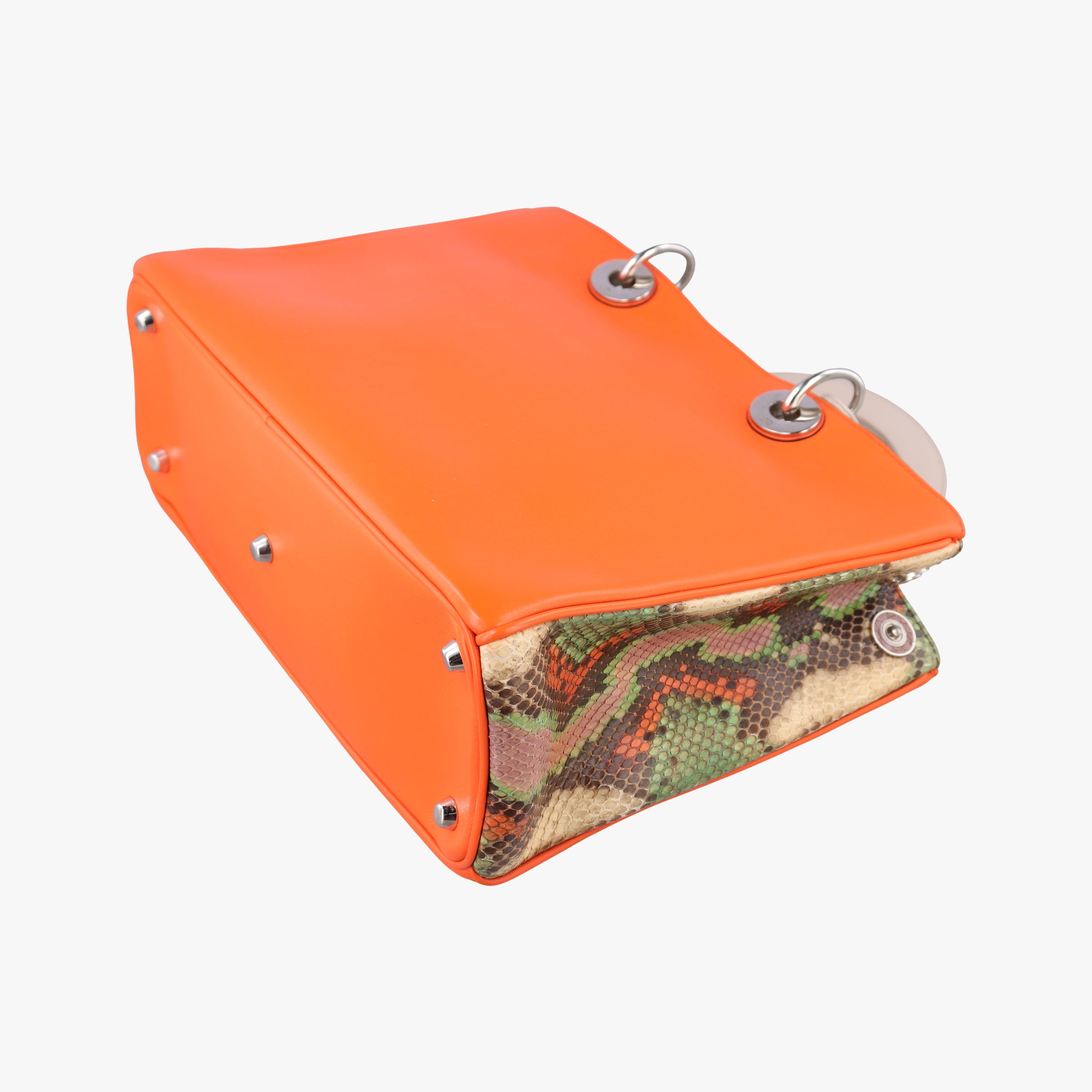 Diorissimo Orange × Multicolor Leather × Snakeskin 09-MA-0124ディオリッシモ オレンジ × マルチカラー レザー × スネークスキン 09-MA-0124