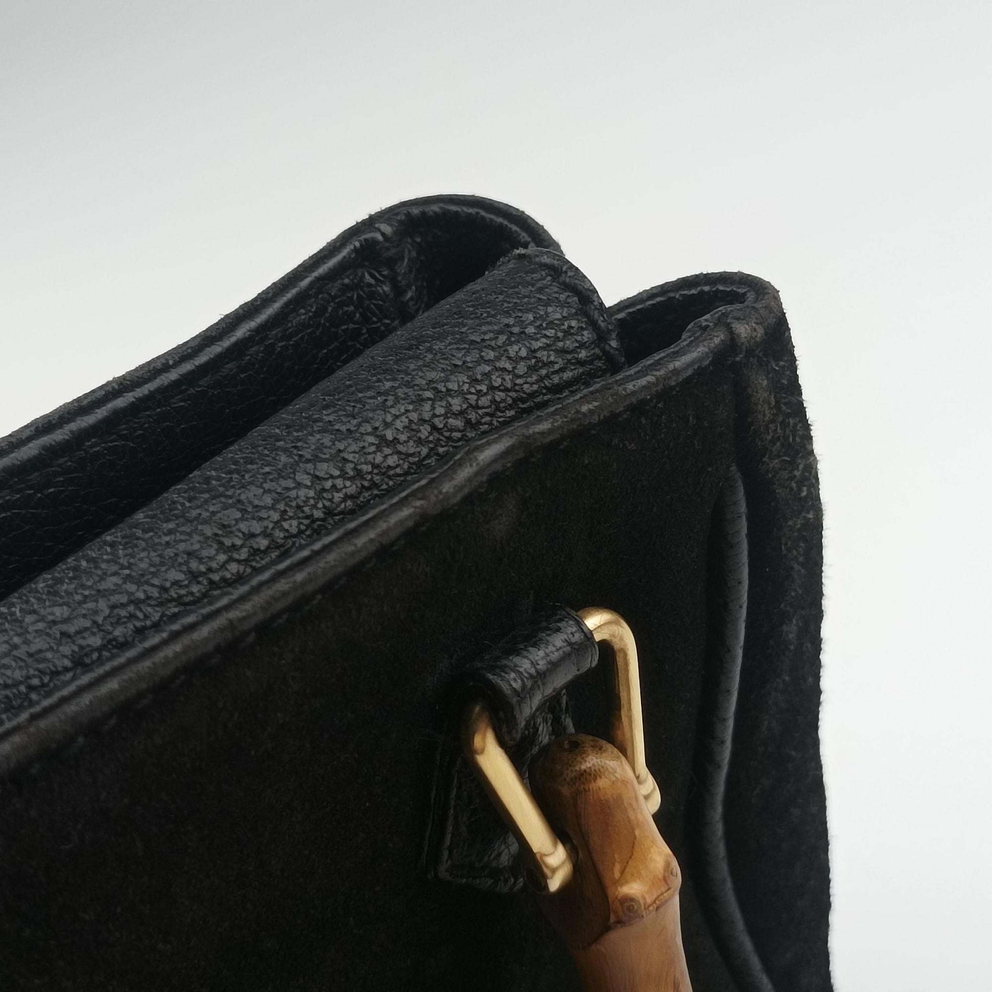 bamboo Black Suede× Leather 007.17 バンブー ブラック スエード× レザー 007.17