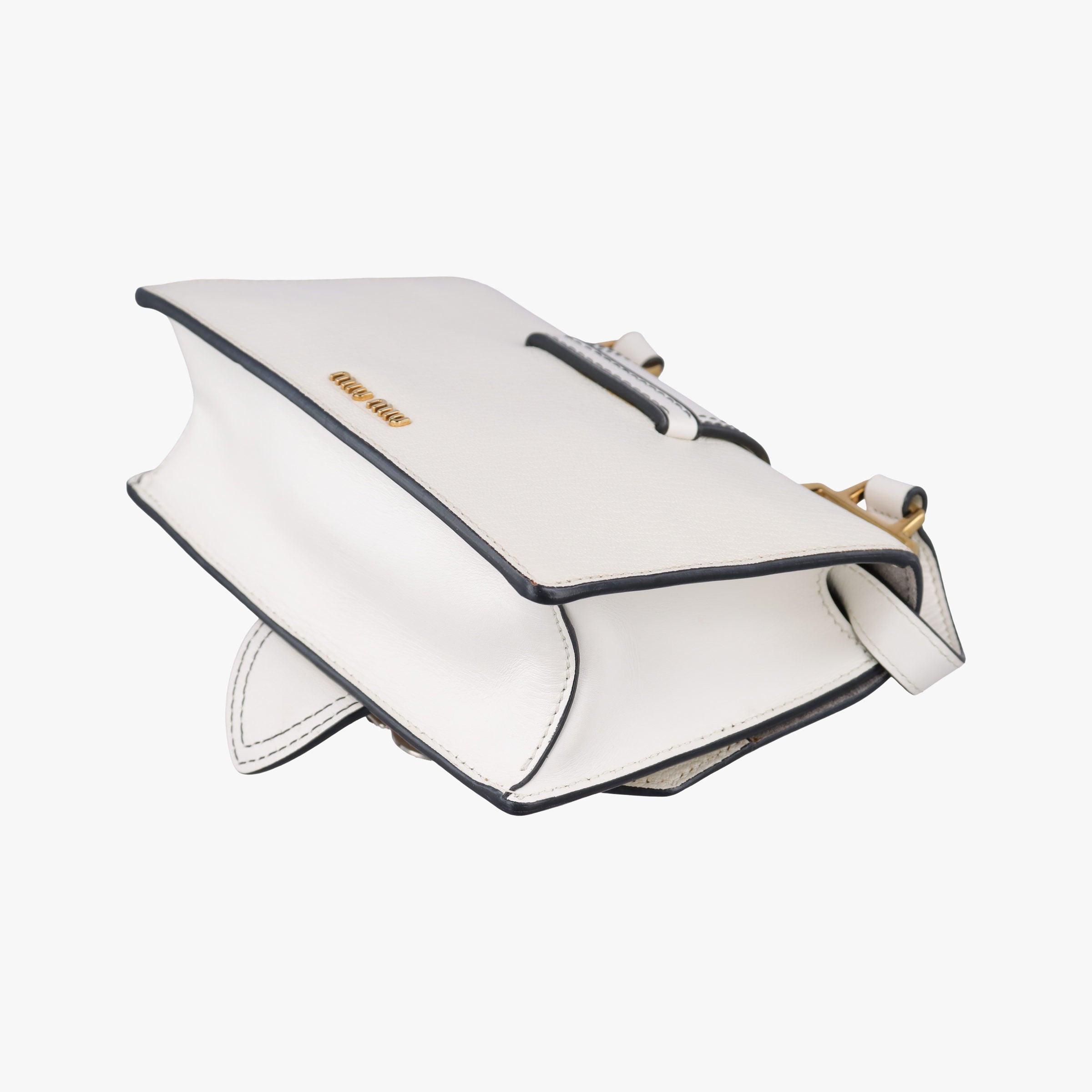 Miu Lady White Leather 37ミュウレディ ホワイト レザー 37