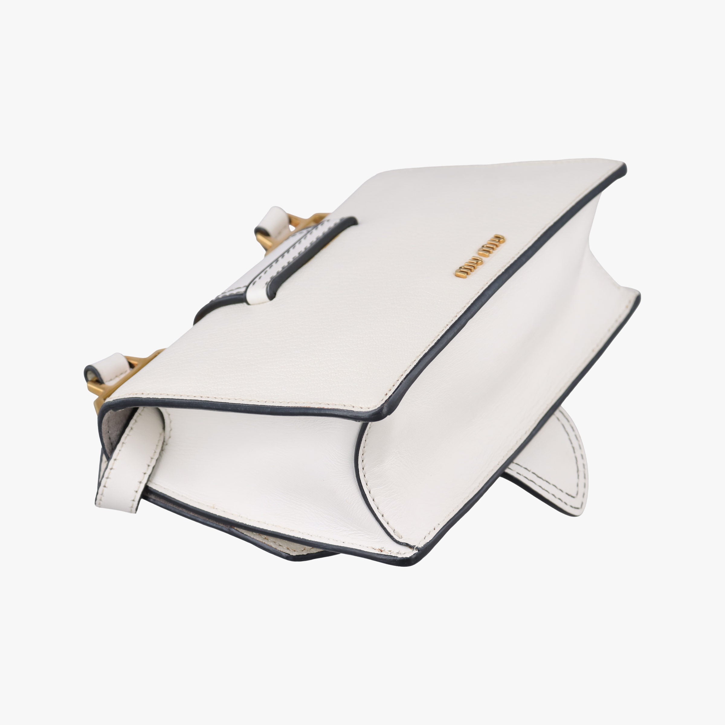 Miu Lady White Leather 37ミュウレディ ホワイト レザー 37